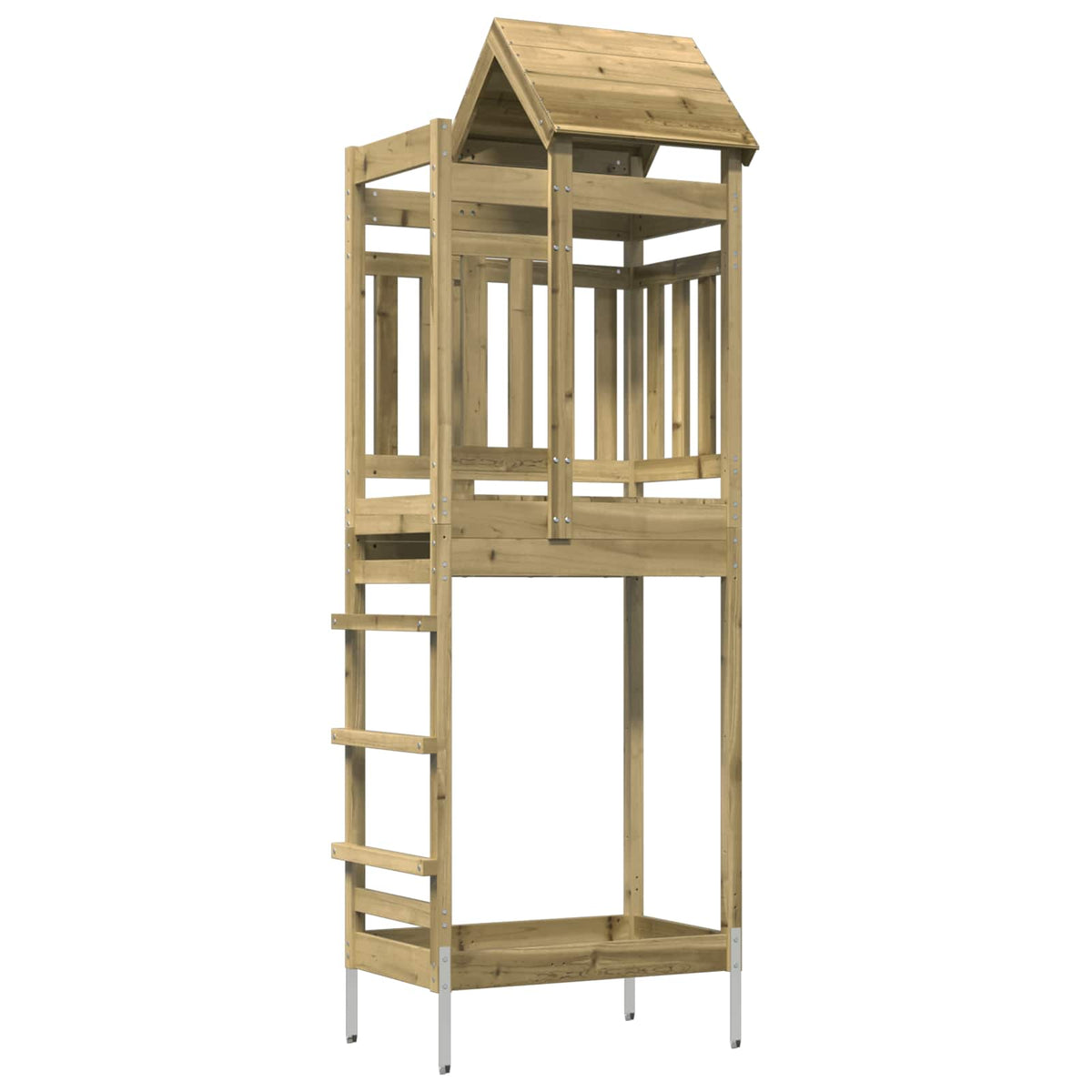 Igraći Toranj Smeđa Masivno impregnirano drvo 52,5 x 85 x 238 cm