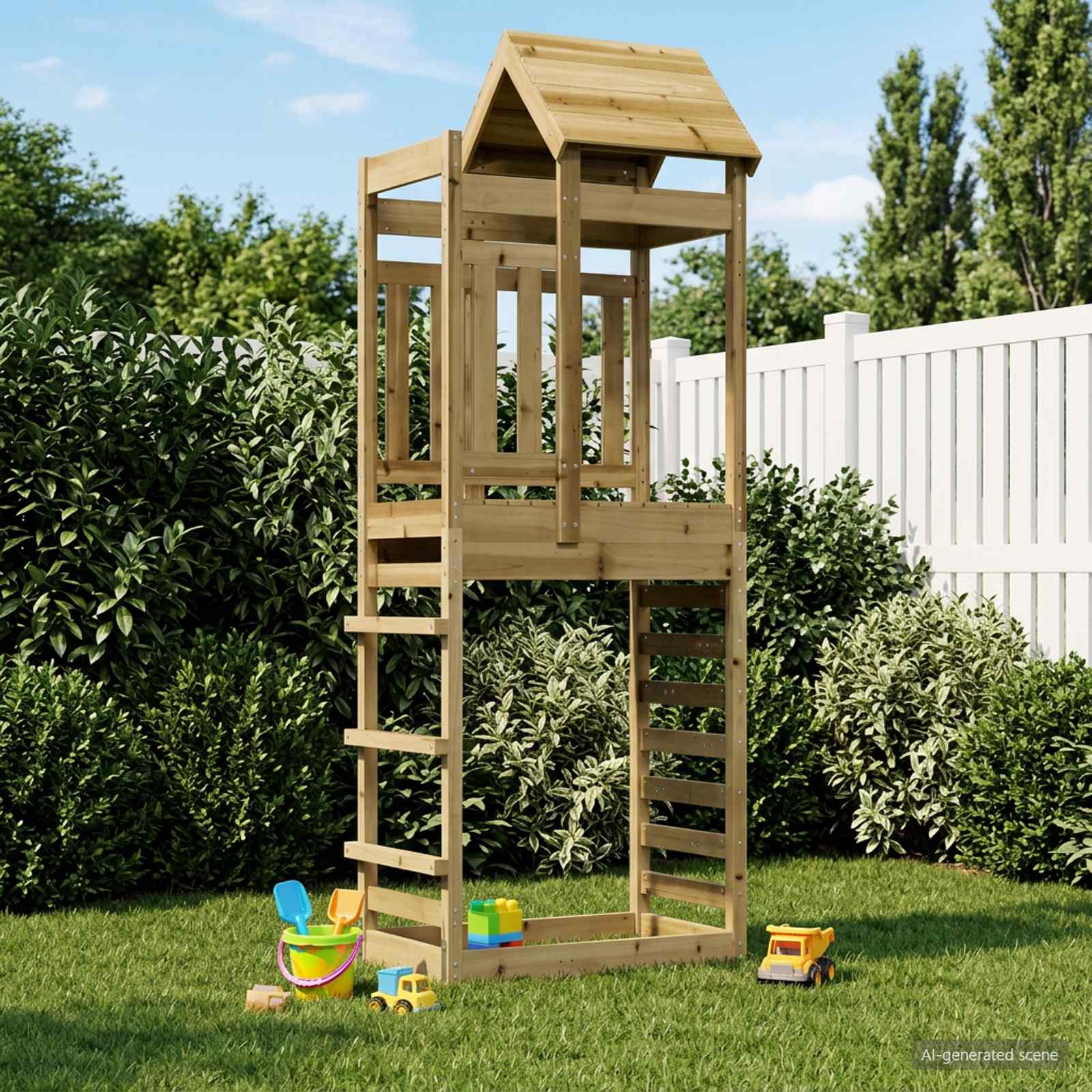 Igraći Toranj Smeđa Solidno Impregnirano Drvo 52,5 x 85 x 238 cm