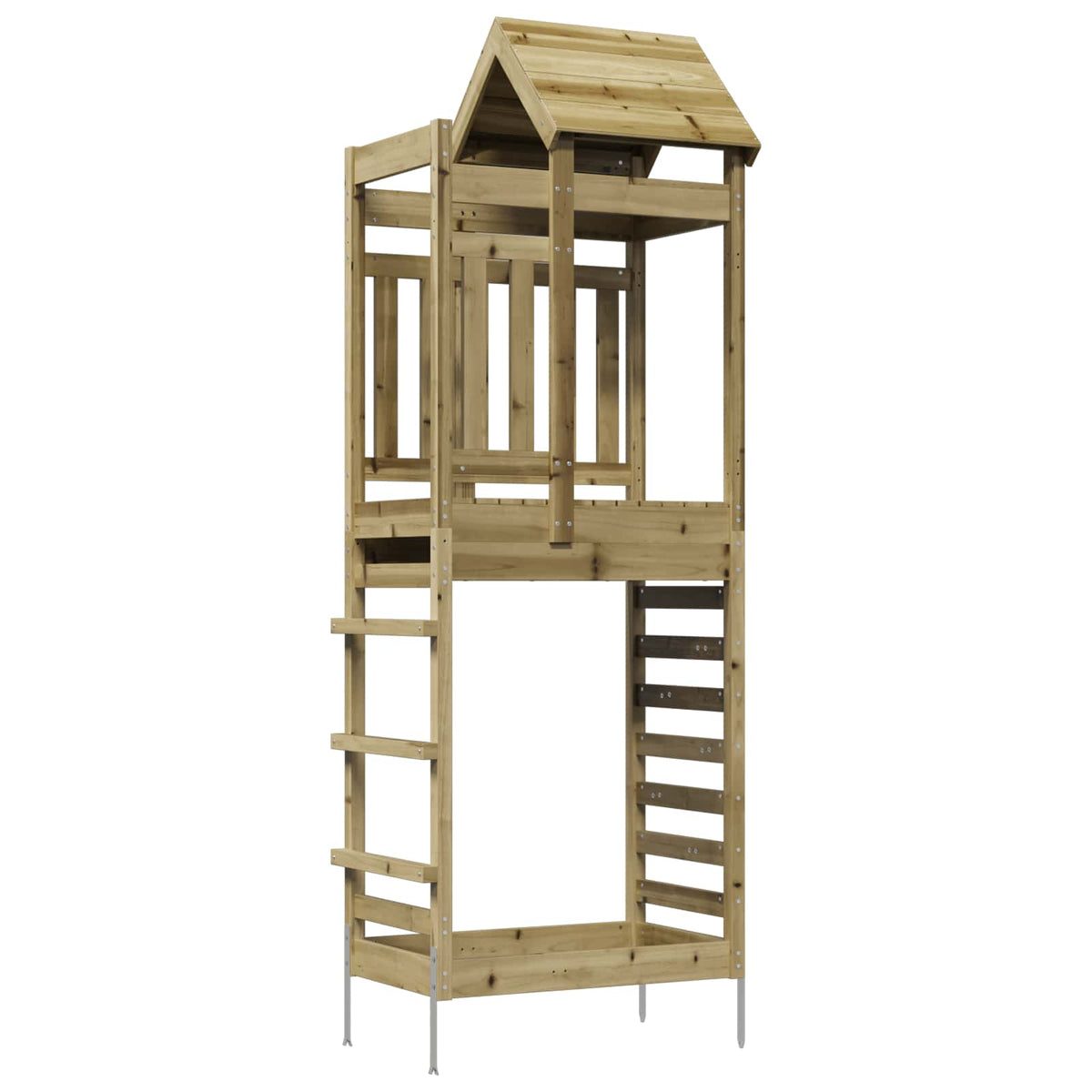 Igraći Toranj Smeđa Solidno Impregnirano Drvo 52,5 x 85 x 238 cm
