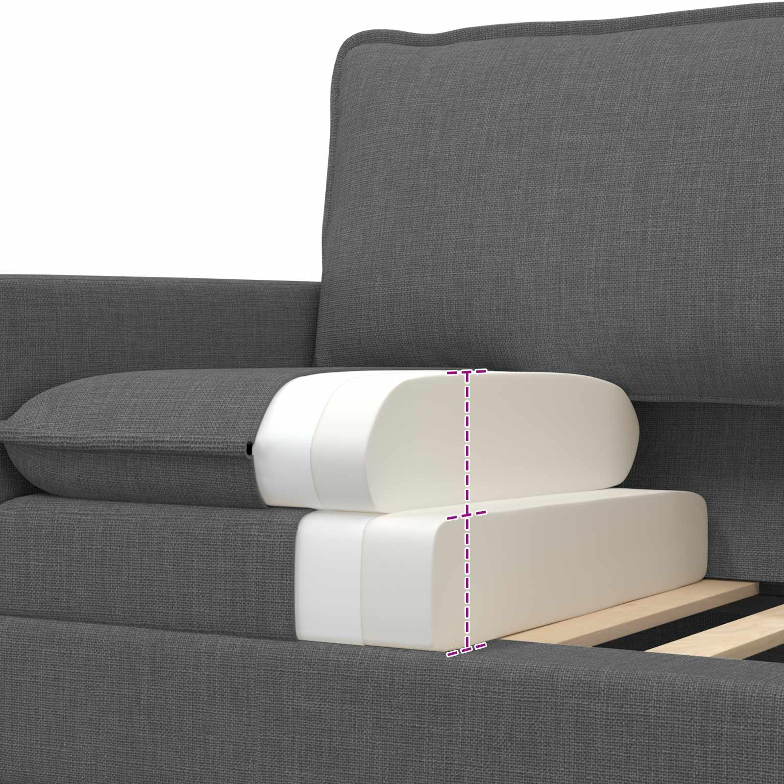 Sofa Tamnosiva 76 x 81 x 87,5 cm Tkanina