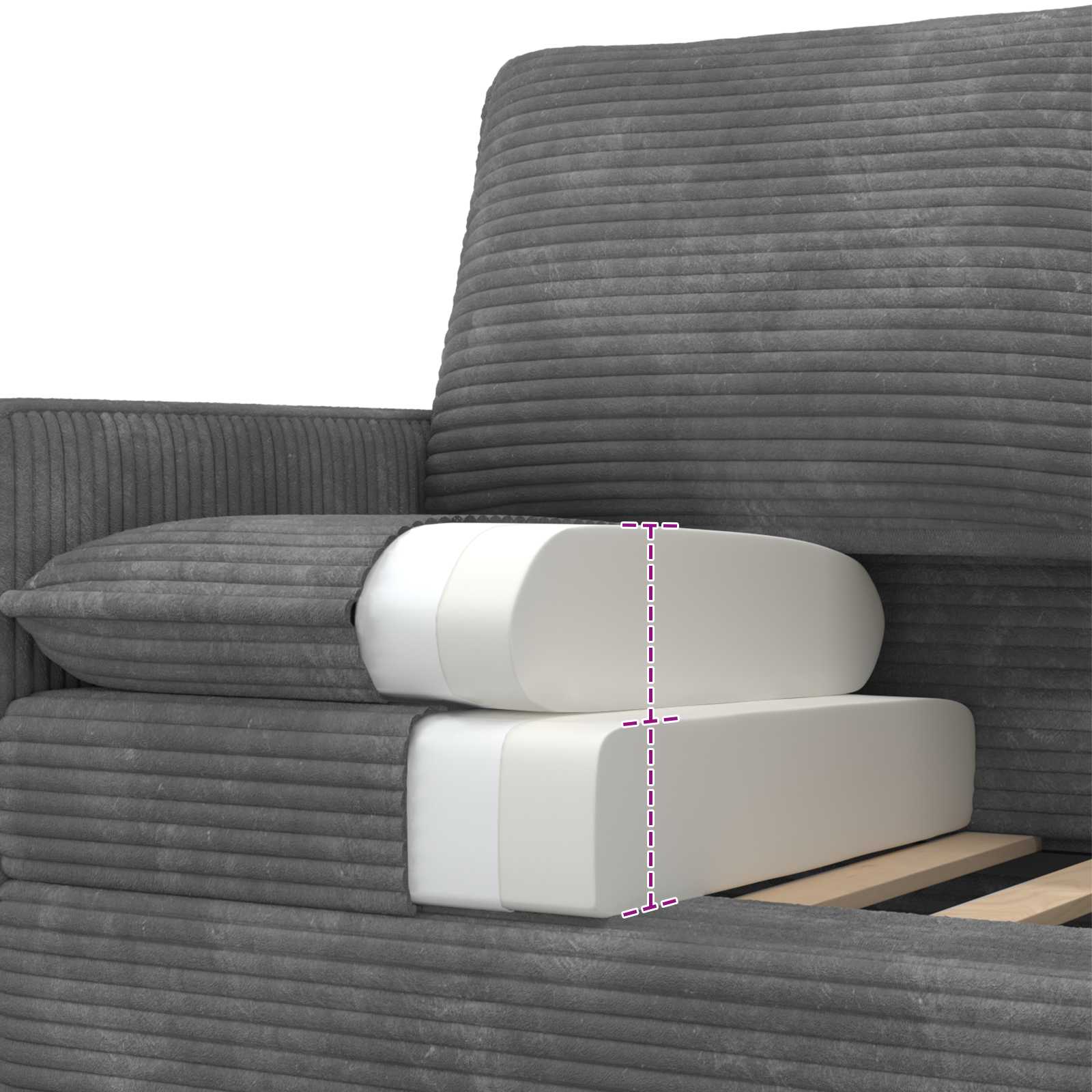 Sofa Svjetlosiva 76 x 81 x 87,5 cm Poliester