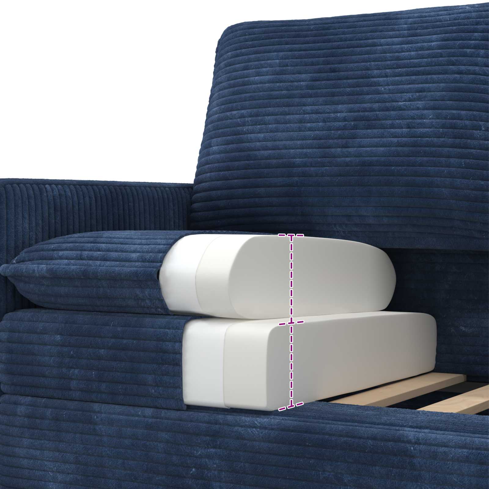 Sofa Mornarsko plava 76 x 81 x 87,5 cm Poliester