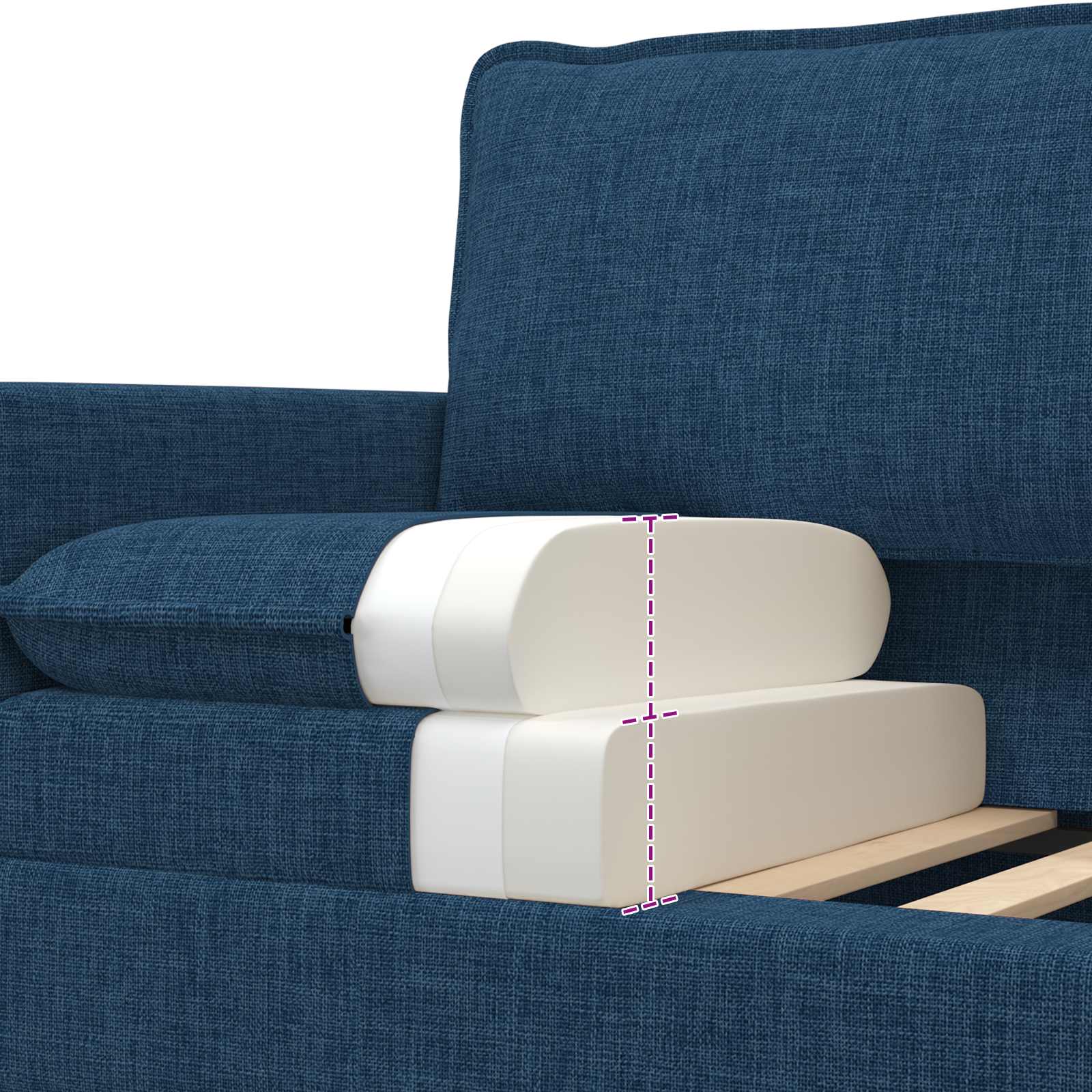 Sofa Plava 126 x 81 x 87,5 cm Tkanina