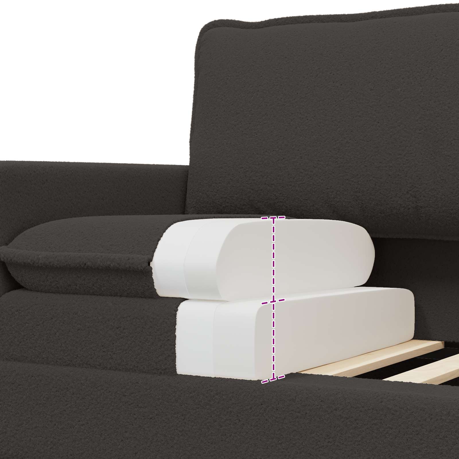 Sofa Tamnosiva 126 x 81 x 87,5 cm Tkanina