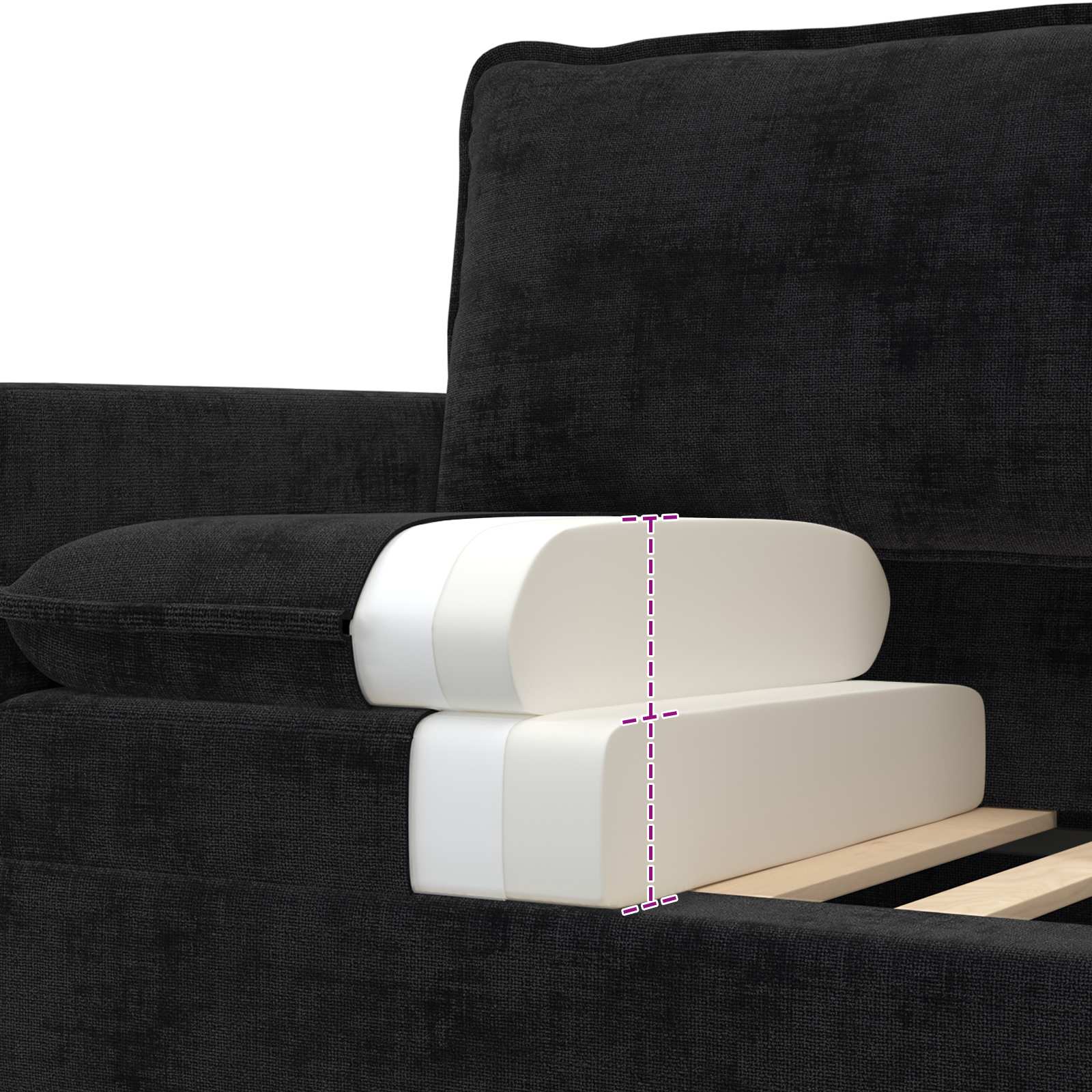 Sofa Crna 126 x 81 x 87,5 cm Poliester