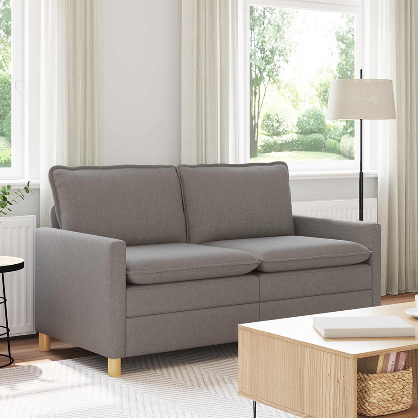 Sofa Sivosmeđa 156 x 81 x 87,5 cm Tkanina