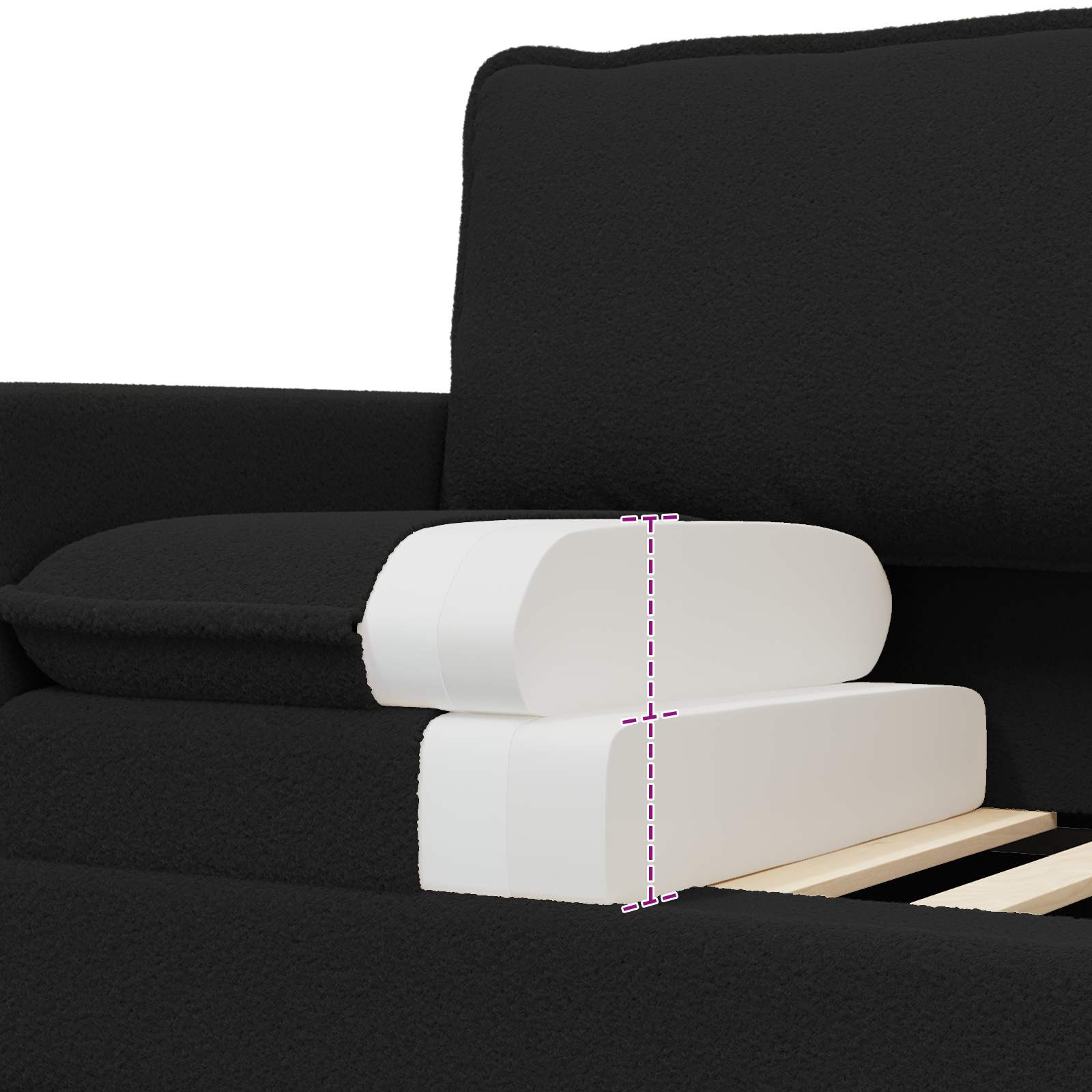 Sofa Crna 156 x 81 x 87,5 cm Tkanina
