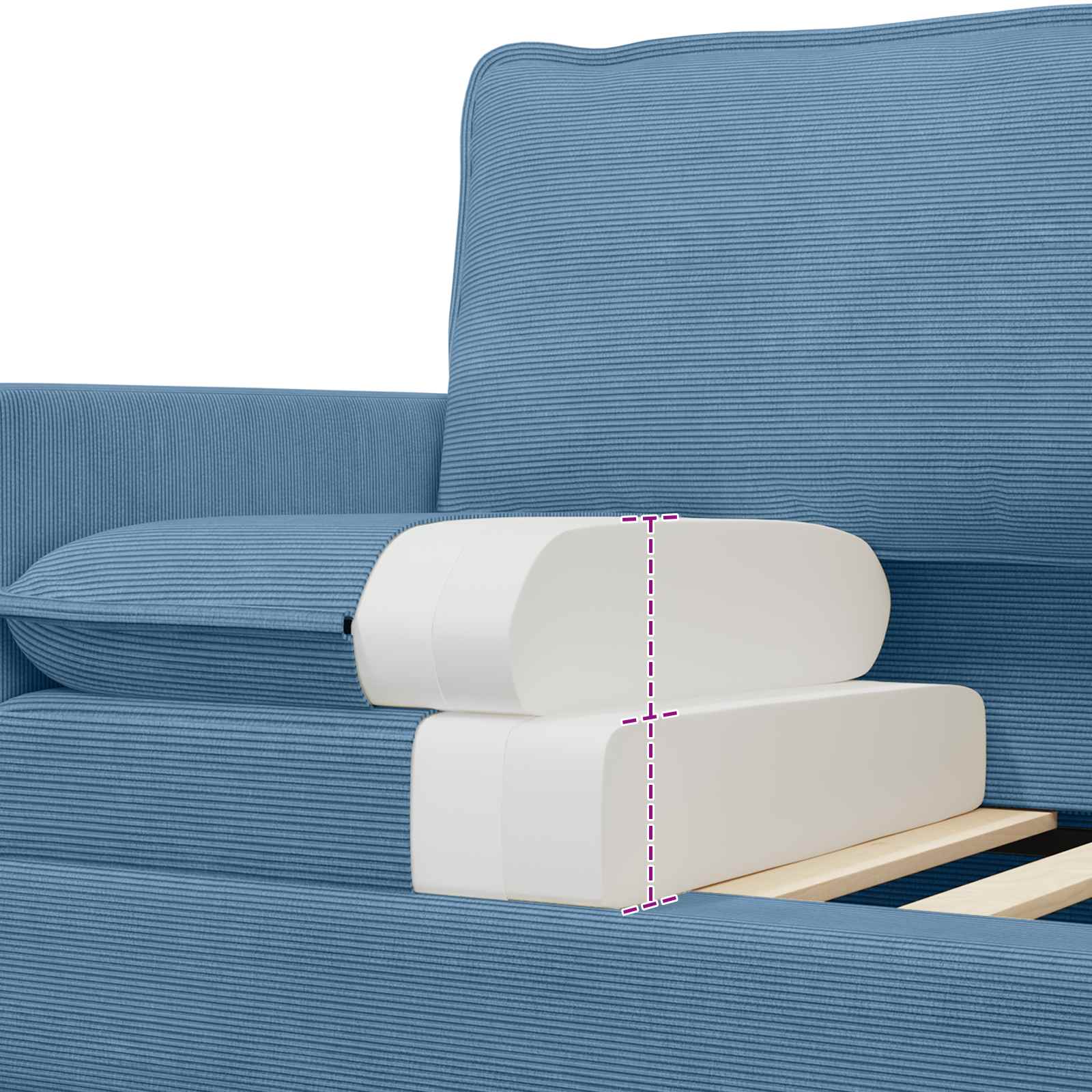 Sofa Plava 156 x 81 x 87,5 cm Tkanina
