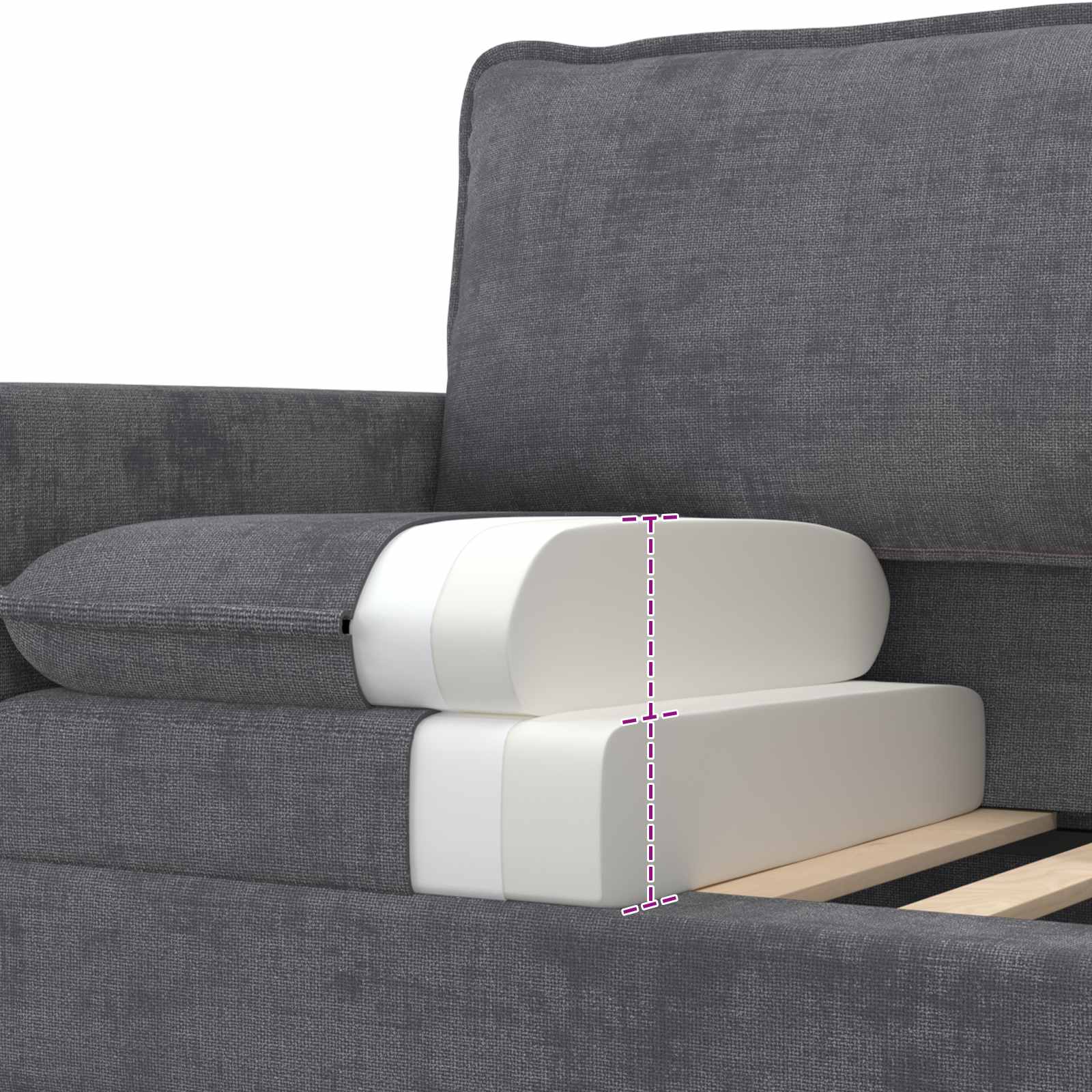 Sofa Tamnosiva 156 x 81 x 87,5 cm Poliester