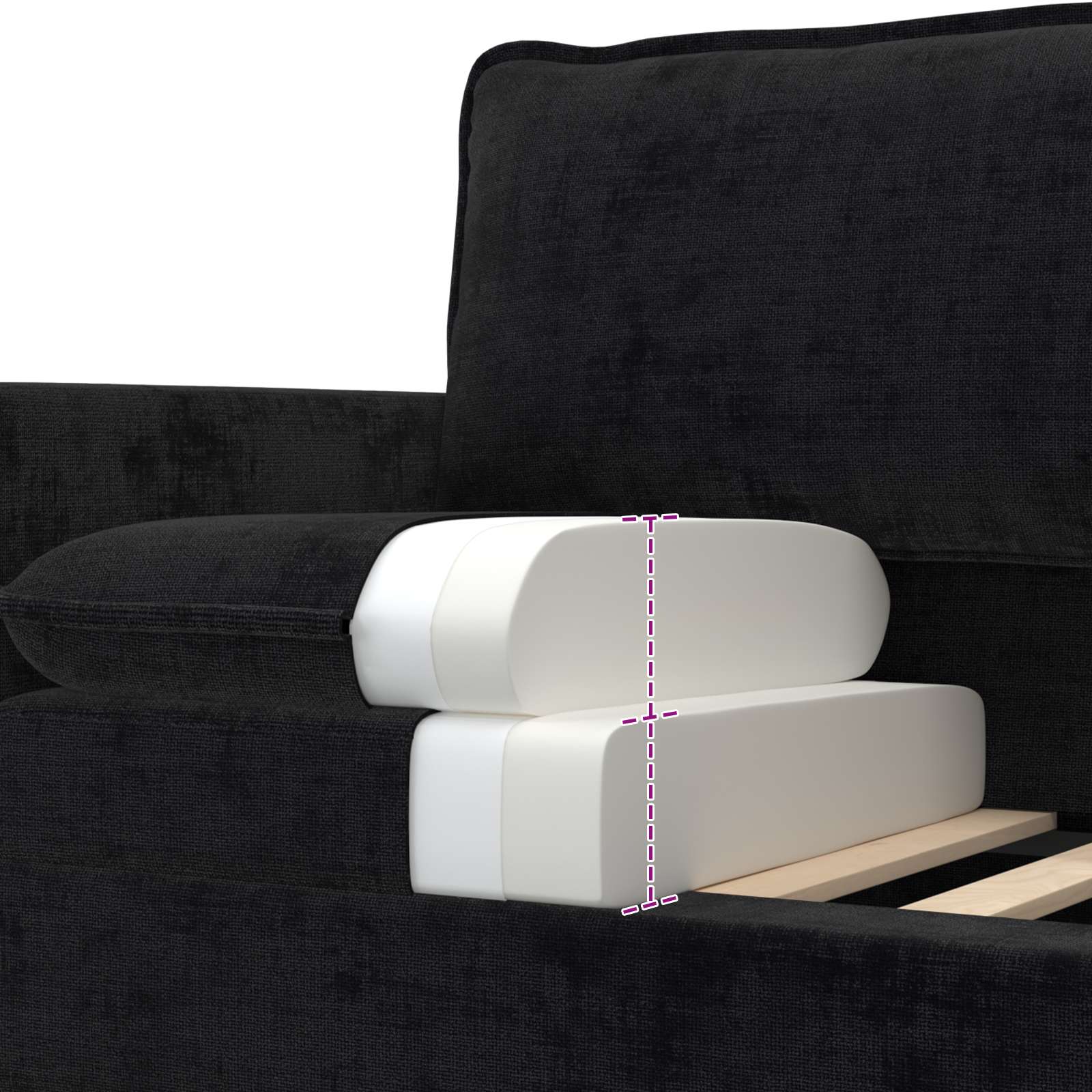 Sofa Crna 156 x 81 x 87,5 cm Poliester