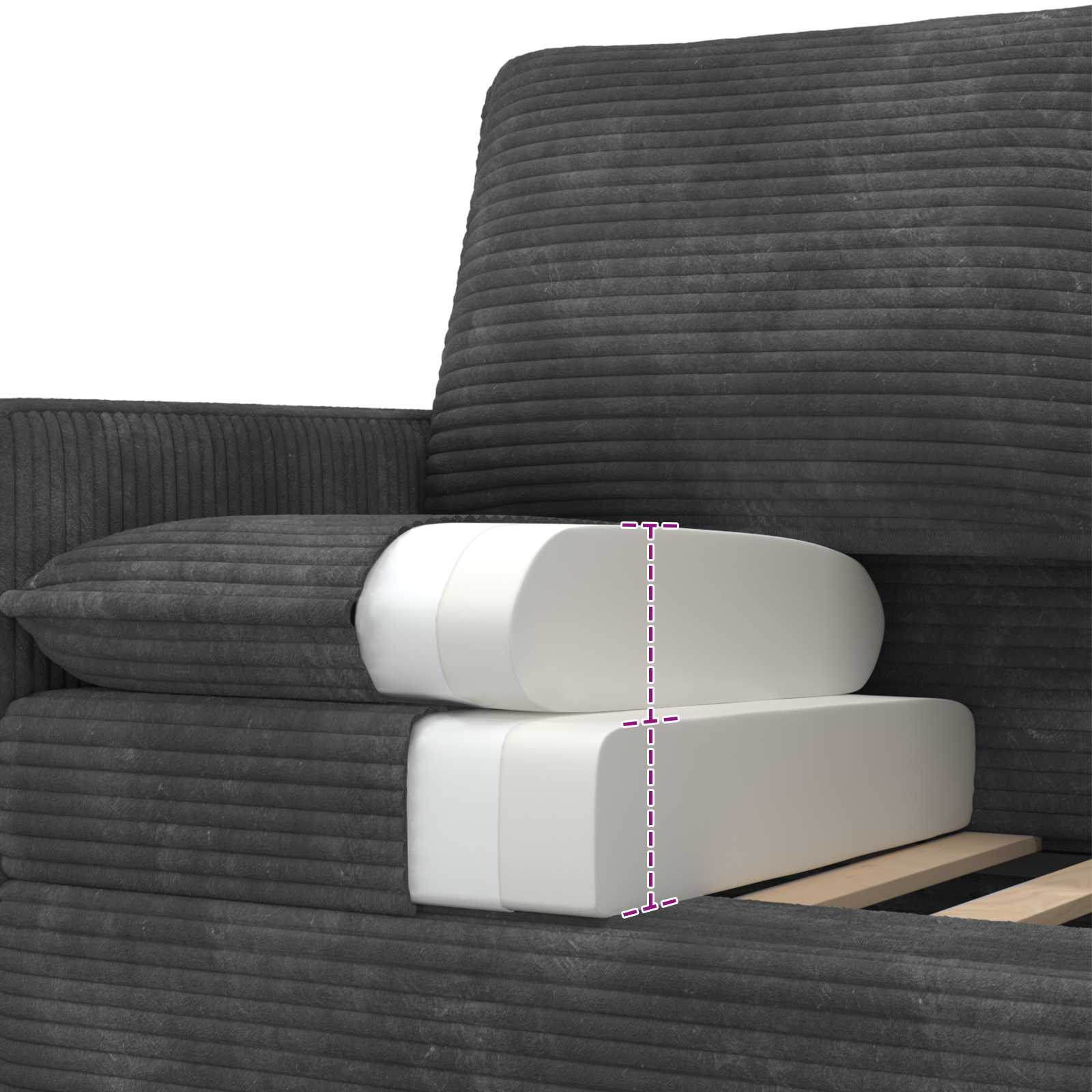Sofa Tamnosiva 156 x 81 x 87,5 cm Poliester