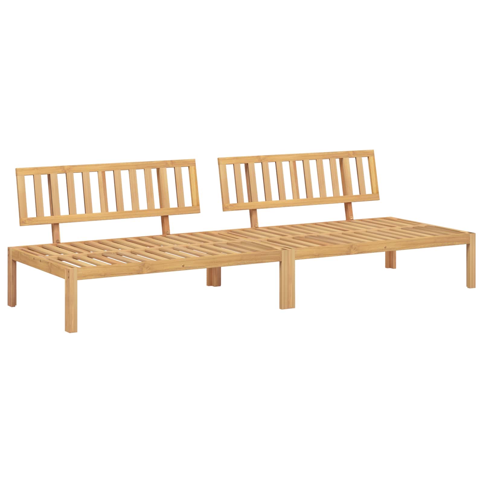 Set sofe s jastukom 2 pcs Sivo-smeđa Čvrsto drvo akacije