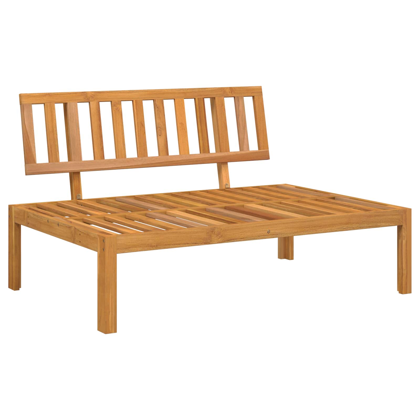 Set sofe s jastukom 5 pcs Sivo-smeđa Čvrsto drvo akacije