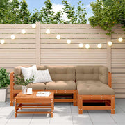 Set lounge namještaja za vrt 5 kom. Voštanosmeđa 184,5 x 121 x 60 cm