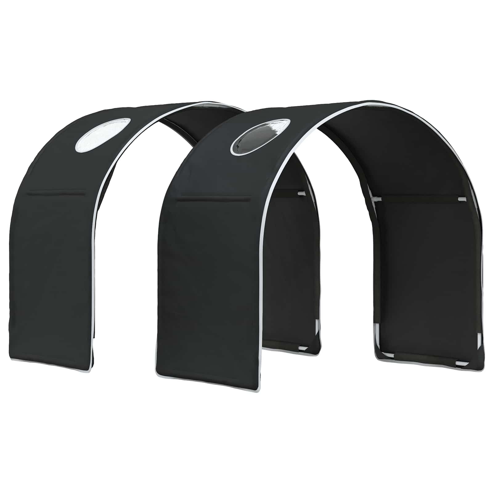 Tunis za krevet 2 pcs Crna 211 x 52,5 x 2 cm Poliester