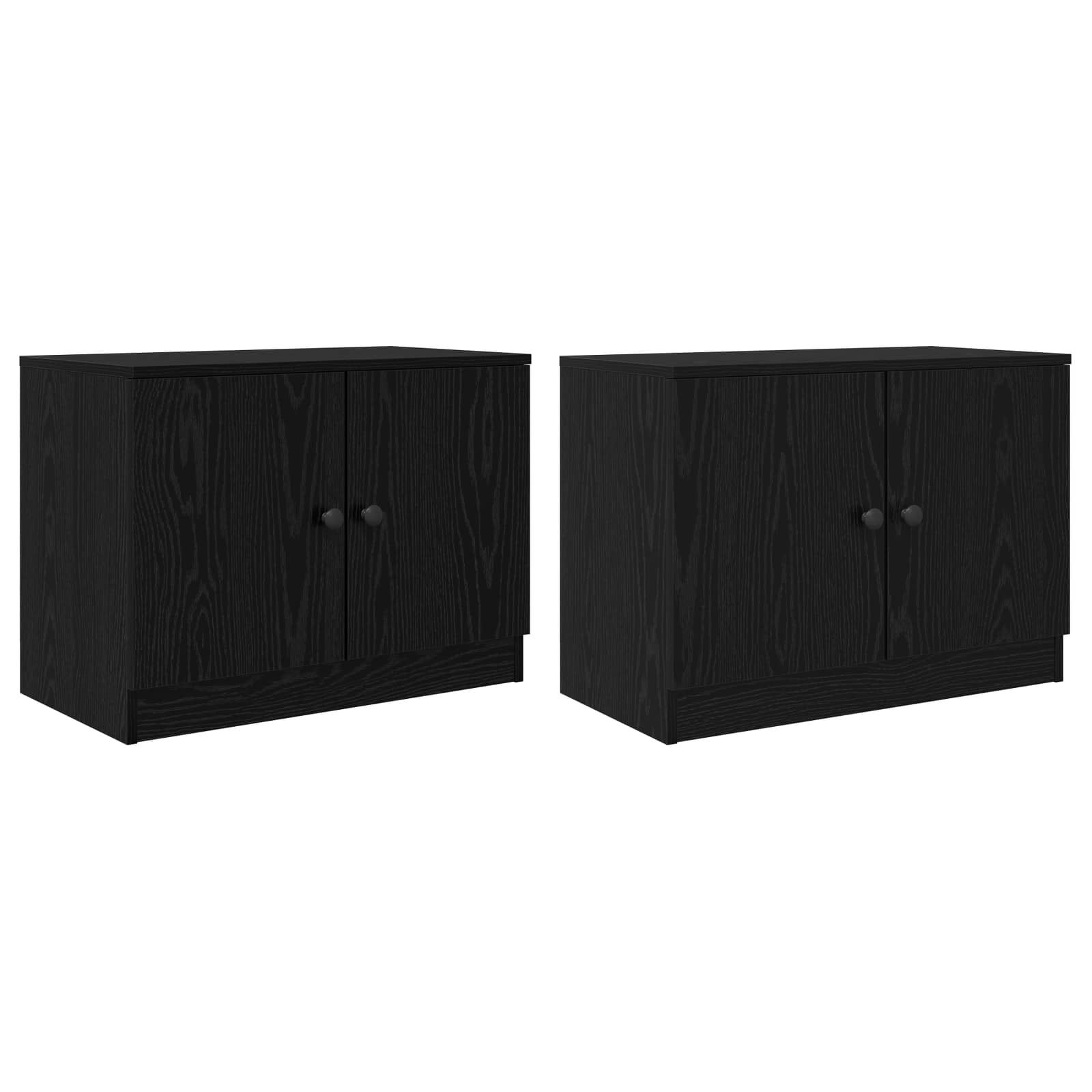 Ormar za krevet na kat 2 kom. Crni hrast 66 x 35 x 48 cm