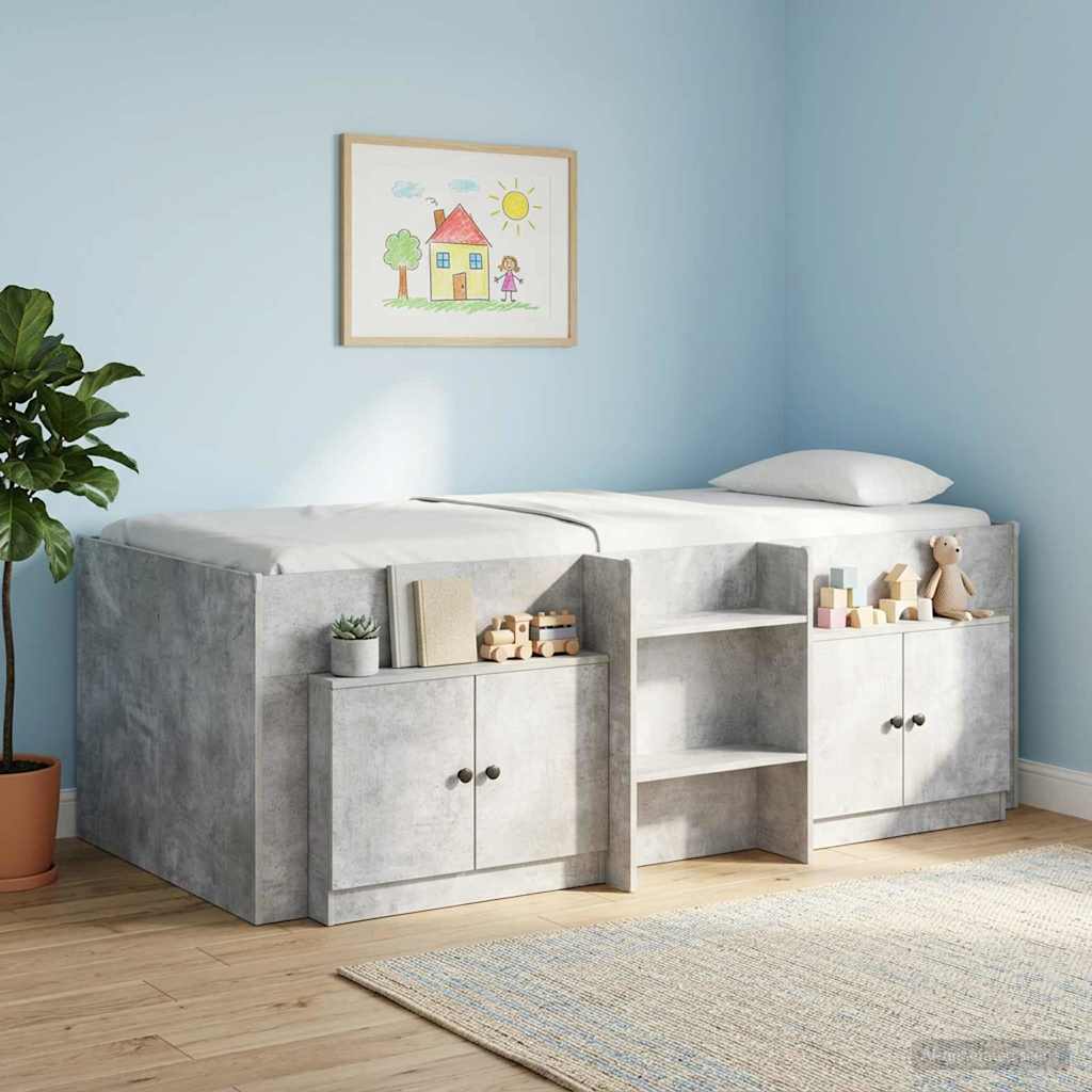 Ormar za krevet na kat 2 kom. Betonska siva 66 x 35 x 48 cm
