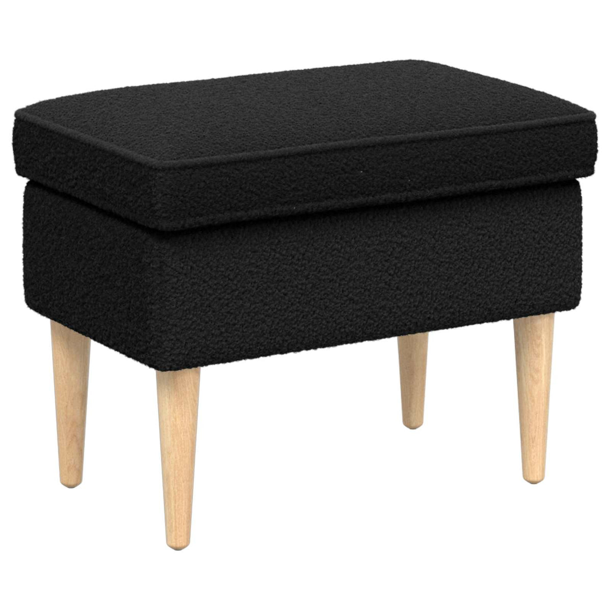 Fotelja s footstoolom 2 kom. Crna Bouclé 79 x 79 x 87,5 cm