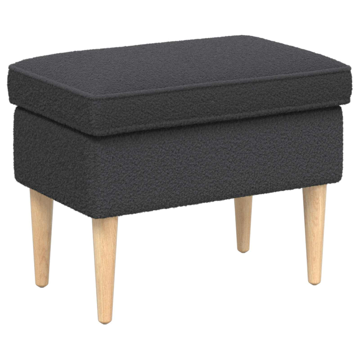 Fotelja s footstoolom 2 kom. Tamnosiva Bouclé 60 x 79 x 87,5 cm