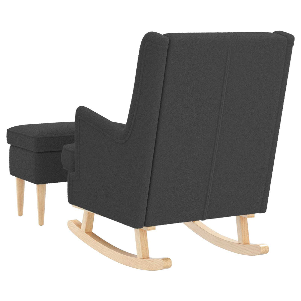 Fotelja s footstoolom 2 kom. Tamnosiva Bouclé 60 x 79 x 87,5 cm