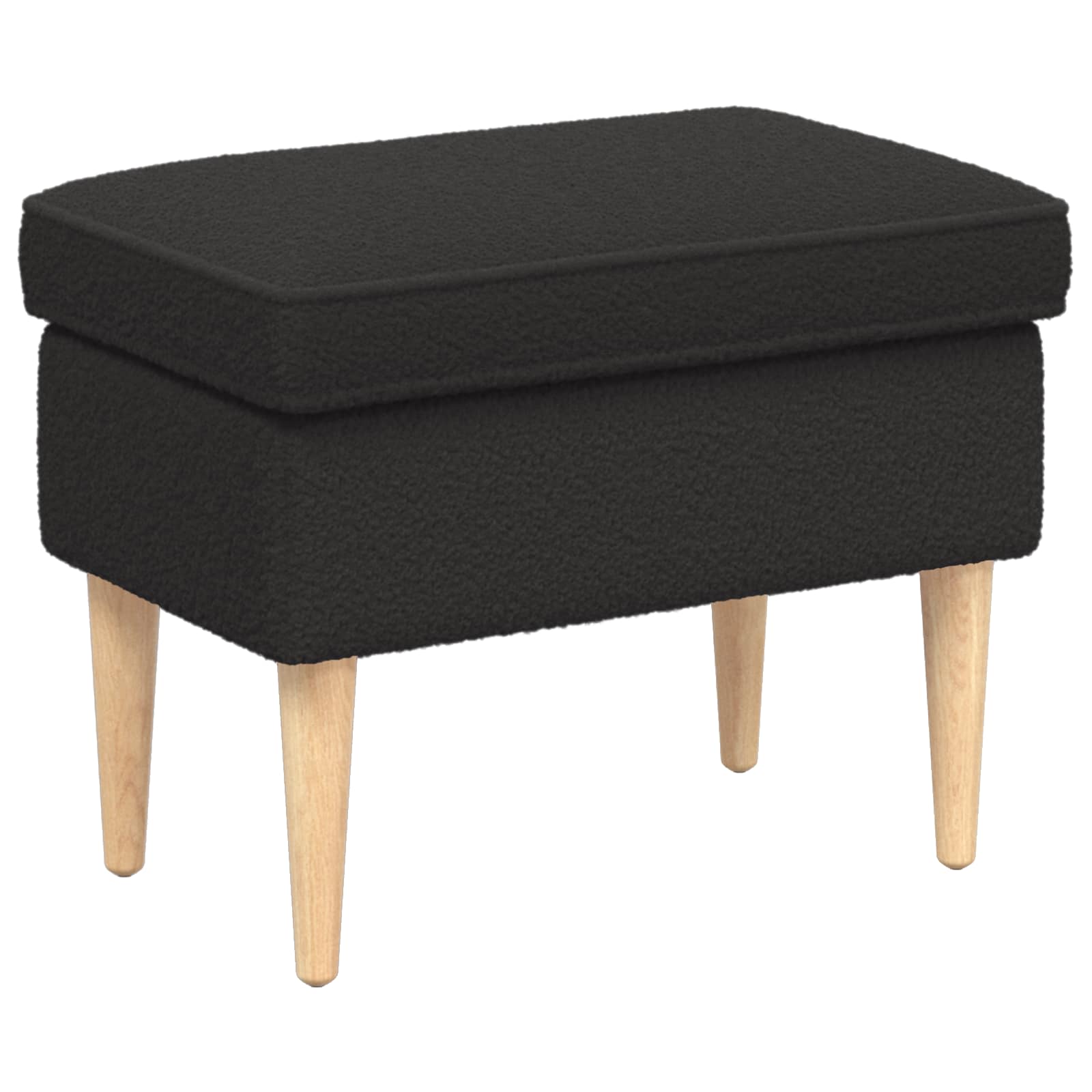 Stolica za noge Crna 55 x 35 x 41 cm Bouclé