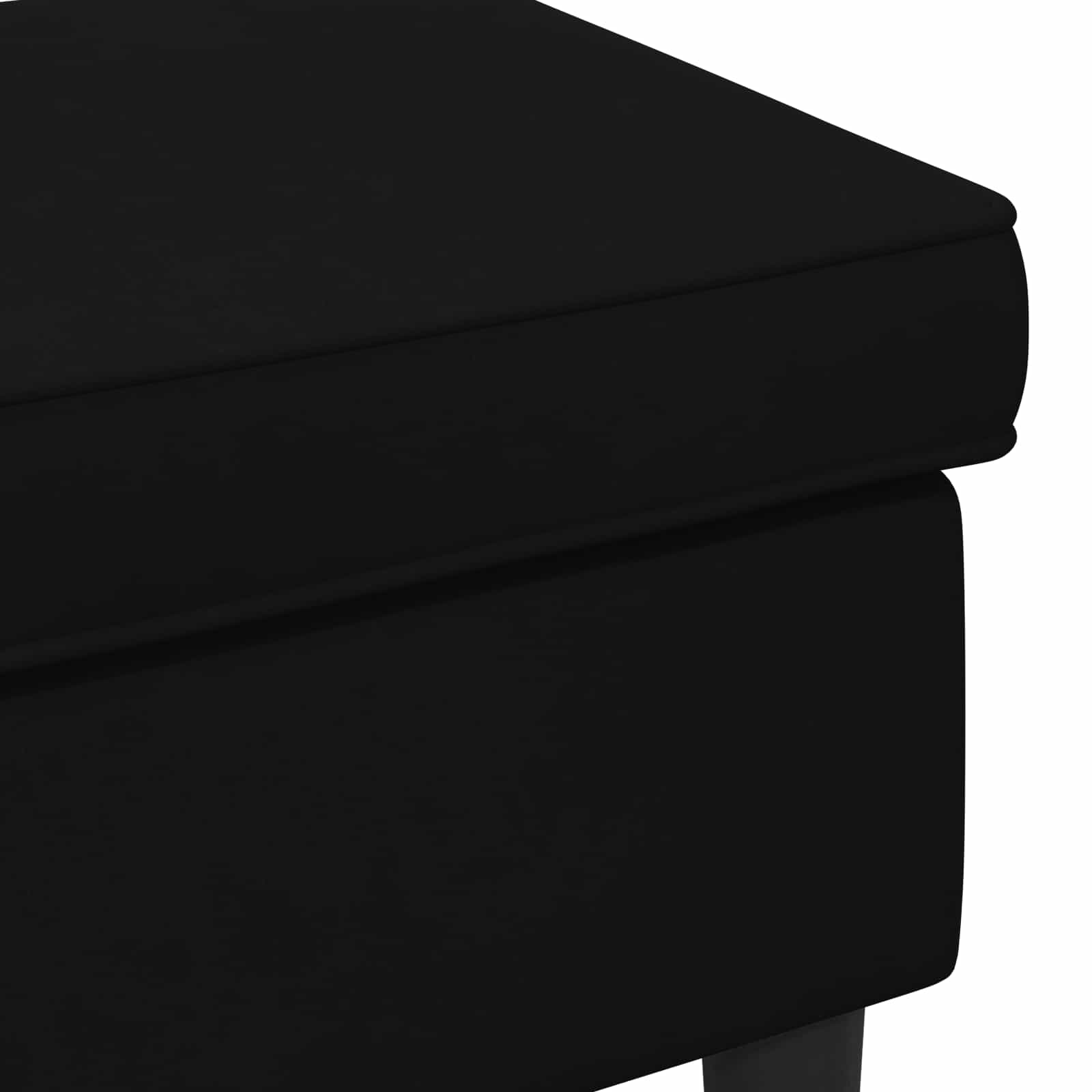 Stolica za noge Crna 55 x 35 x 41 cm Baršun