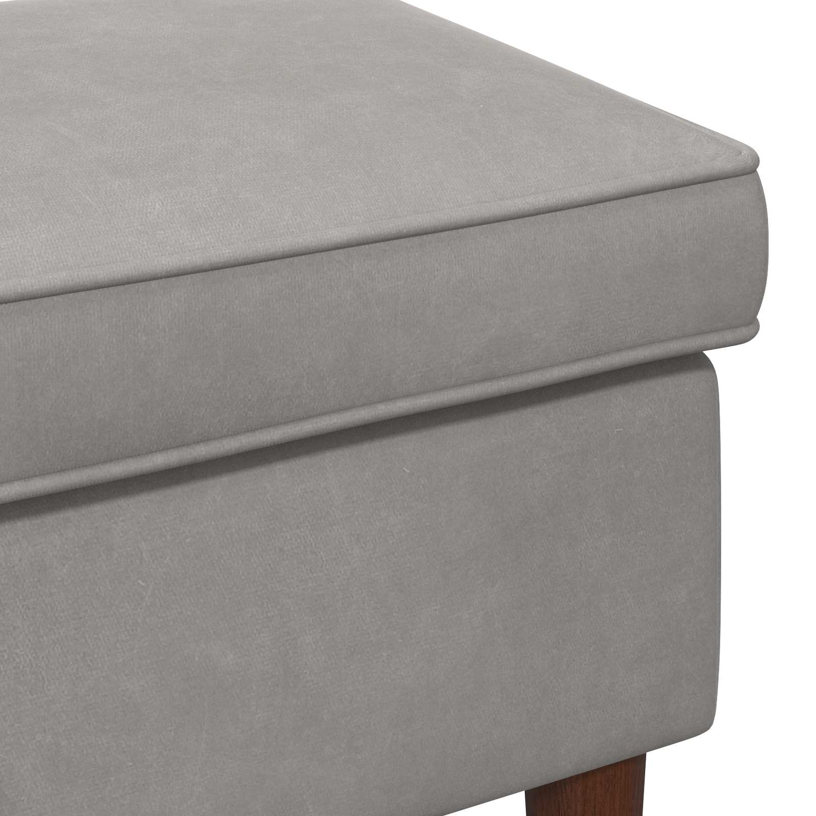 Stolica za noge Svjetlosiva 55 x 35 x 41 cm Baršun