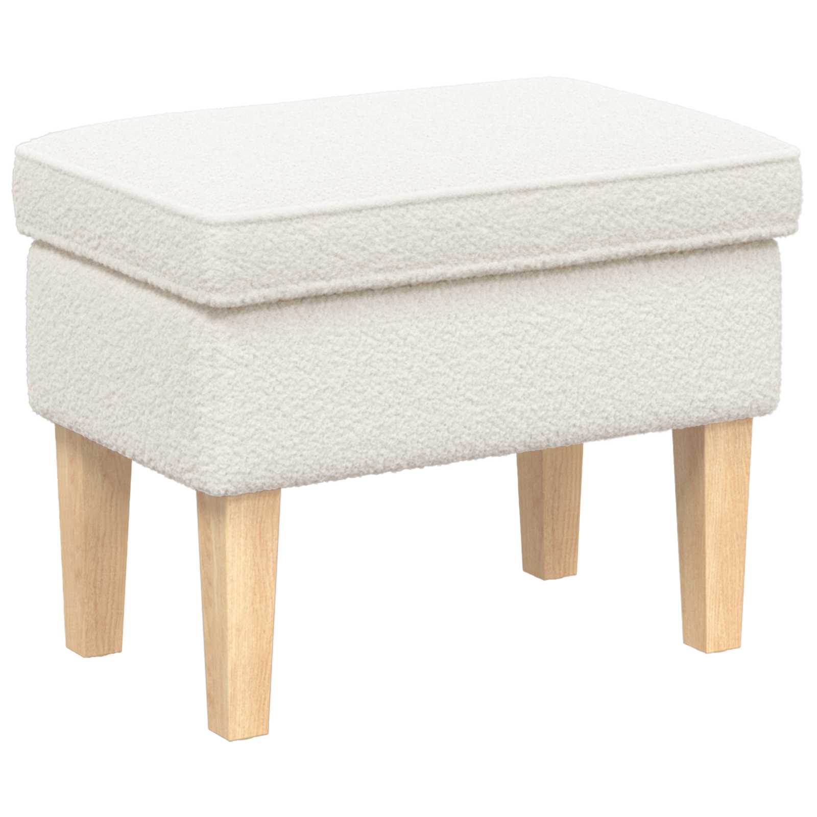 Stolica za noge Krem 55 x 35 x 41 cm Bouclé