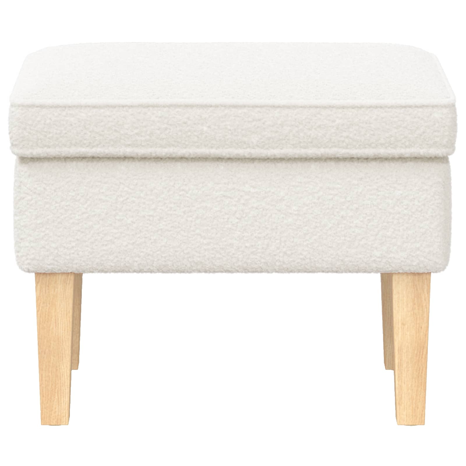 Stolica za noge Krem 55 x 35 x 41 cm Bouclé
