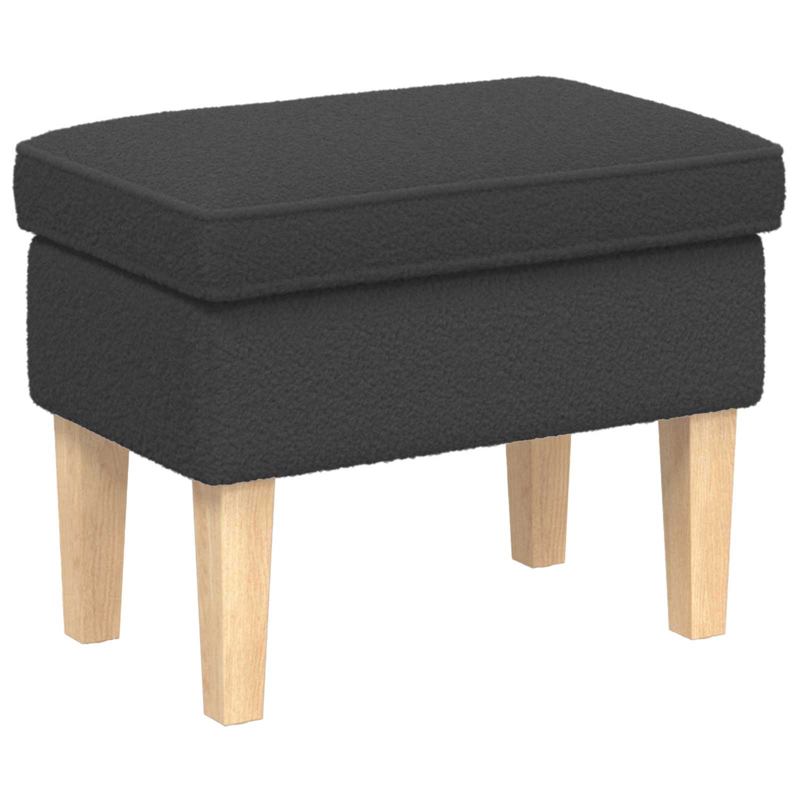 Stolica za noge Tamnosiva 55 x 35 x 41 cm Bouclé