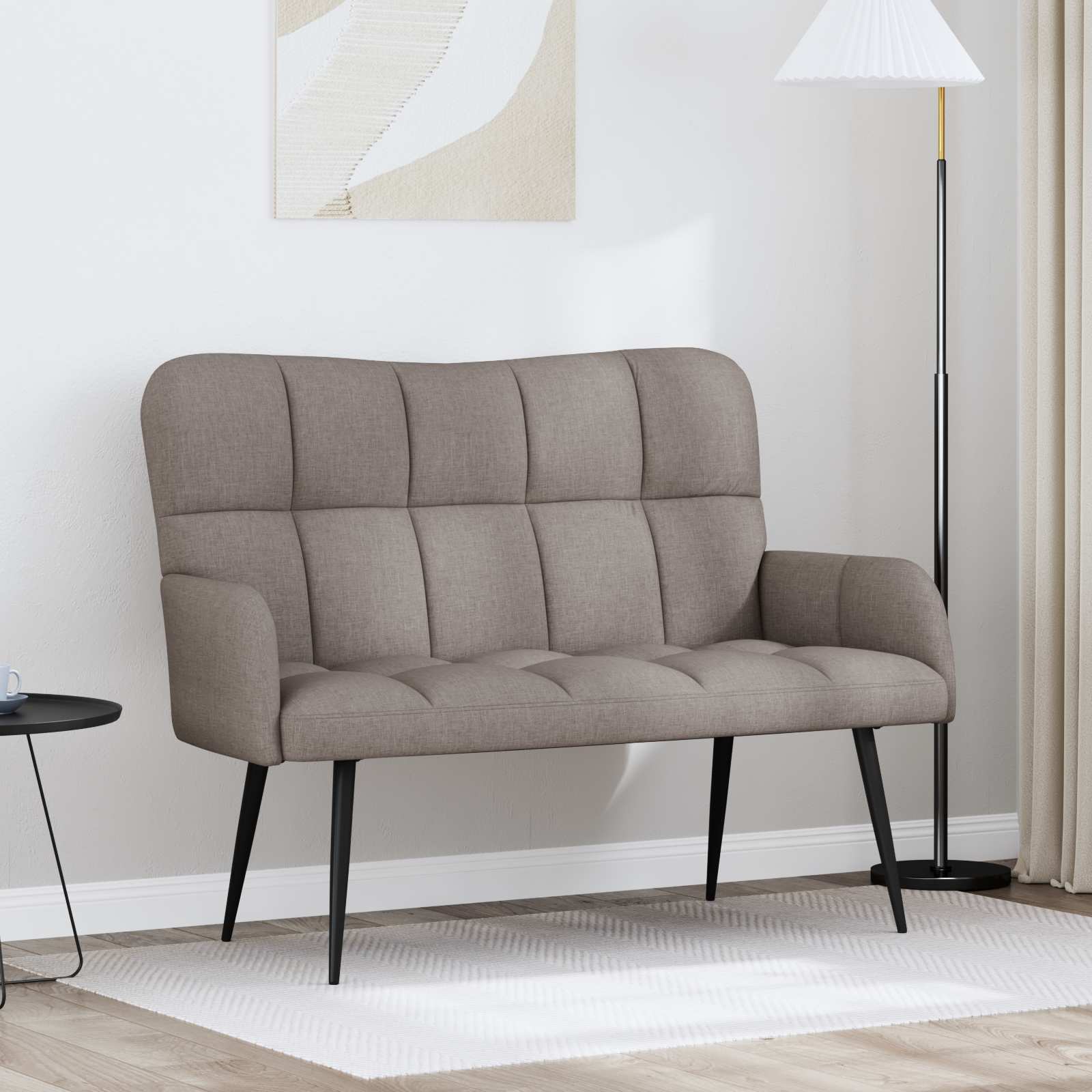 Sofa za dvije osobe Sivosmeđa 115 x 61 x 87 cm Tkanina