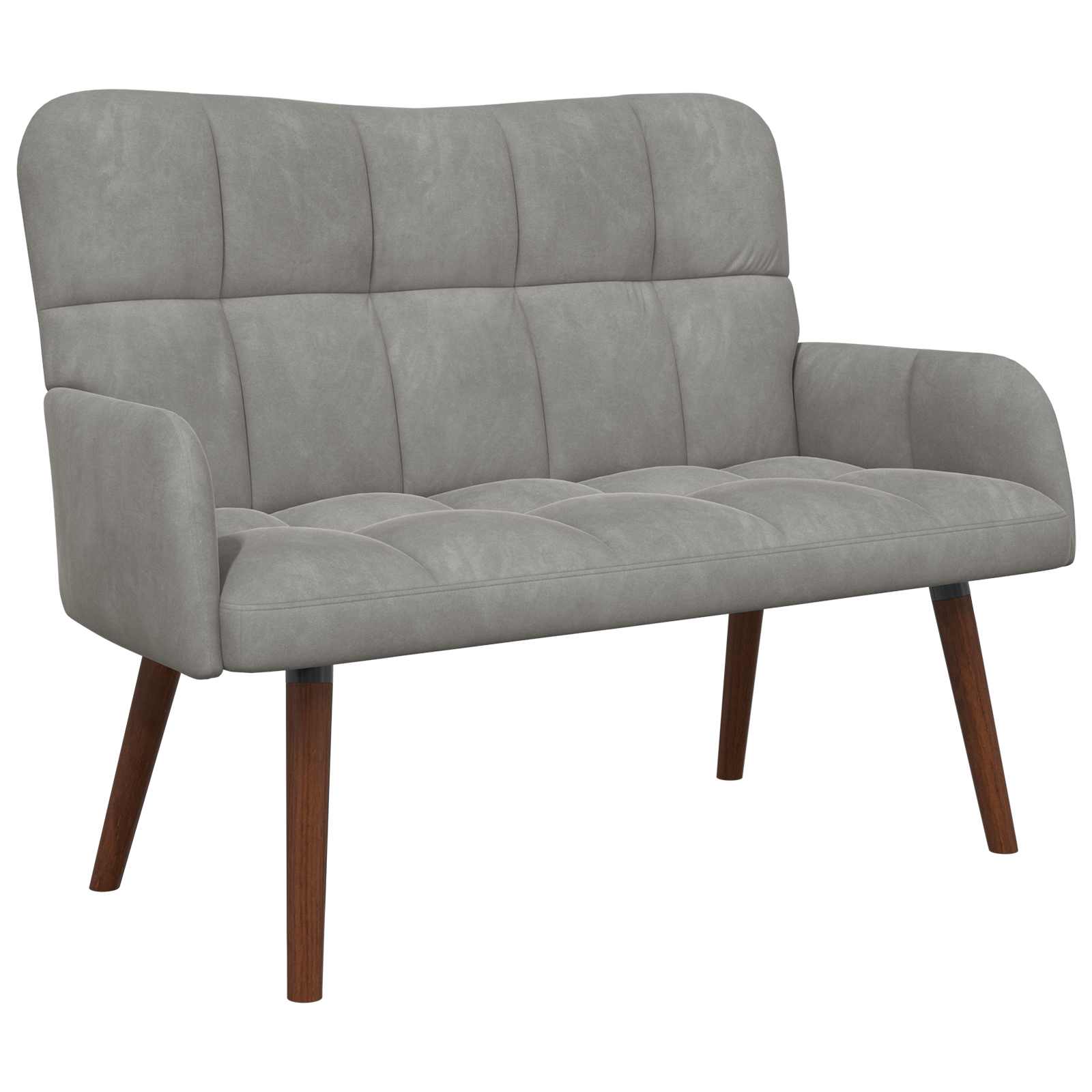 Sofa za dvije osobe Svjetlosiva 115 x 61 x 87 cm Baršun
