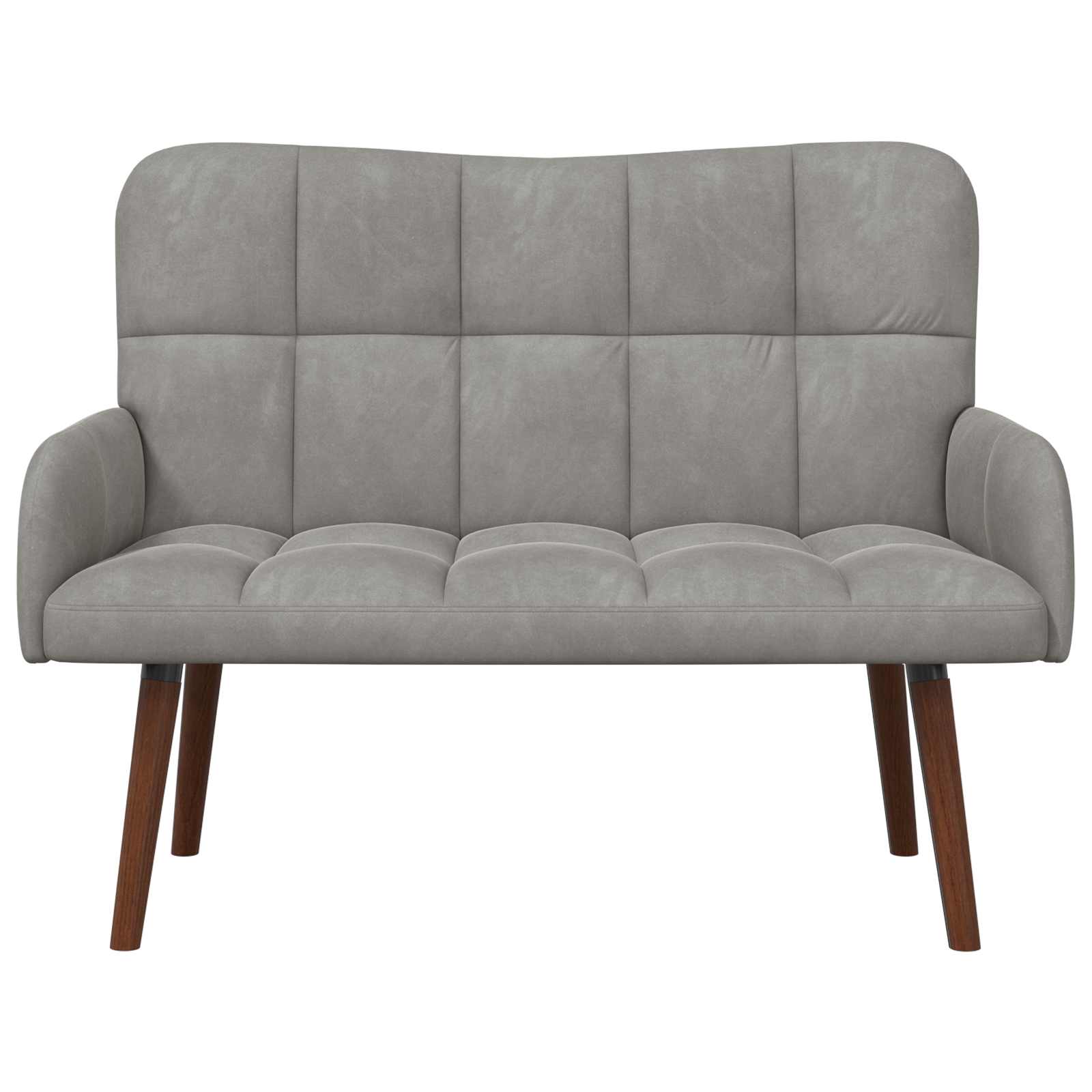 Sofa za dvije osobe Svjetlosiva 115 x 61 x 87 cm Baršun