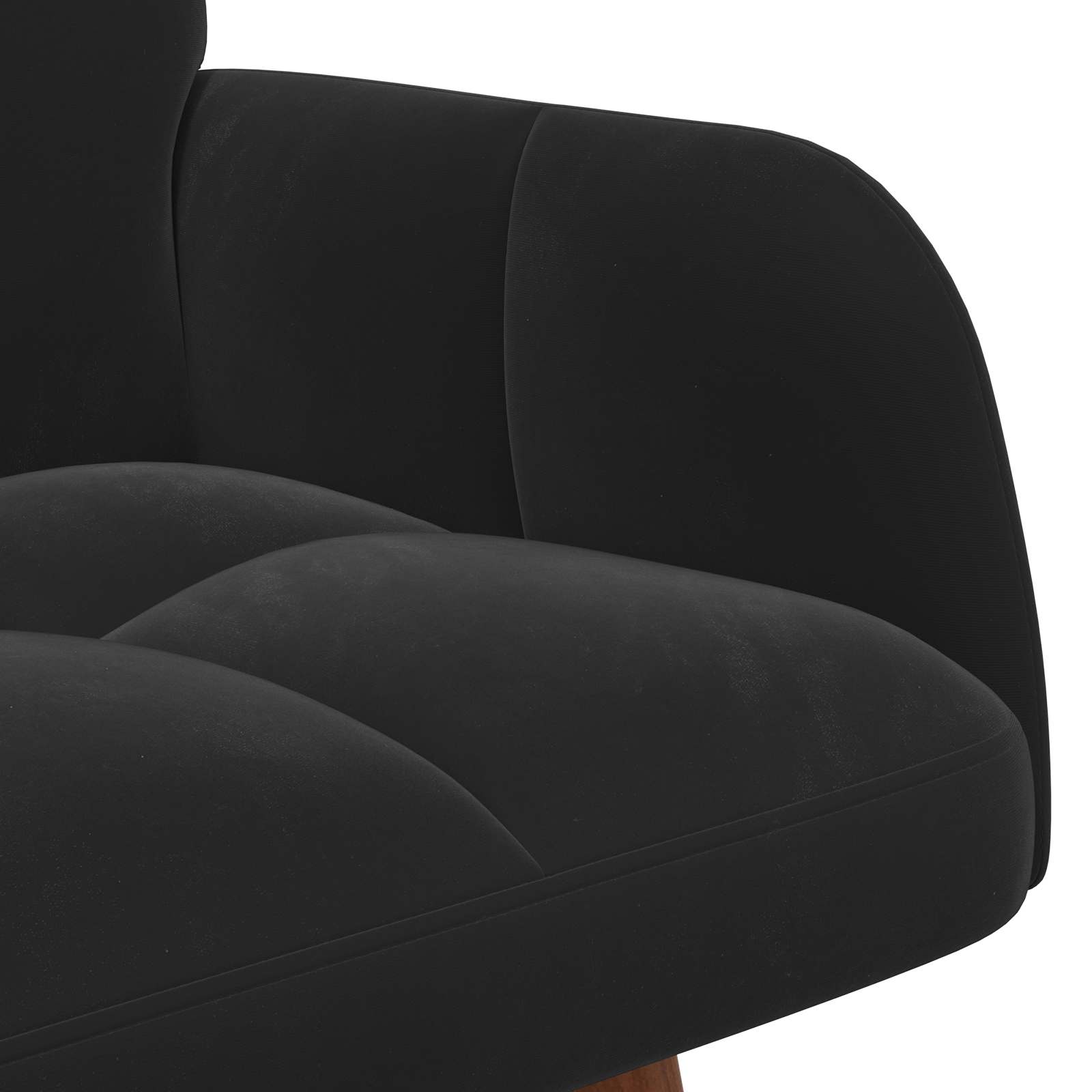 Sofa za dvije osobe Crna 115 x 61 x 87 cm Baršun