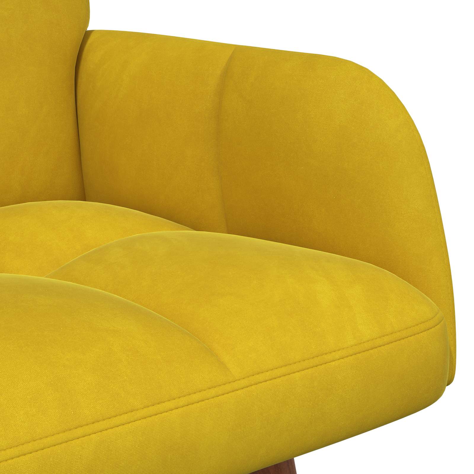 Sofa za dvije osobe Žuta 115 x 61 x 87 cm Baršun