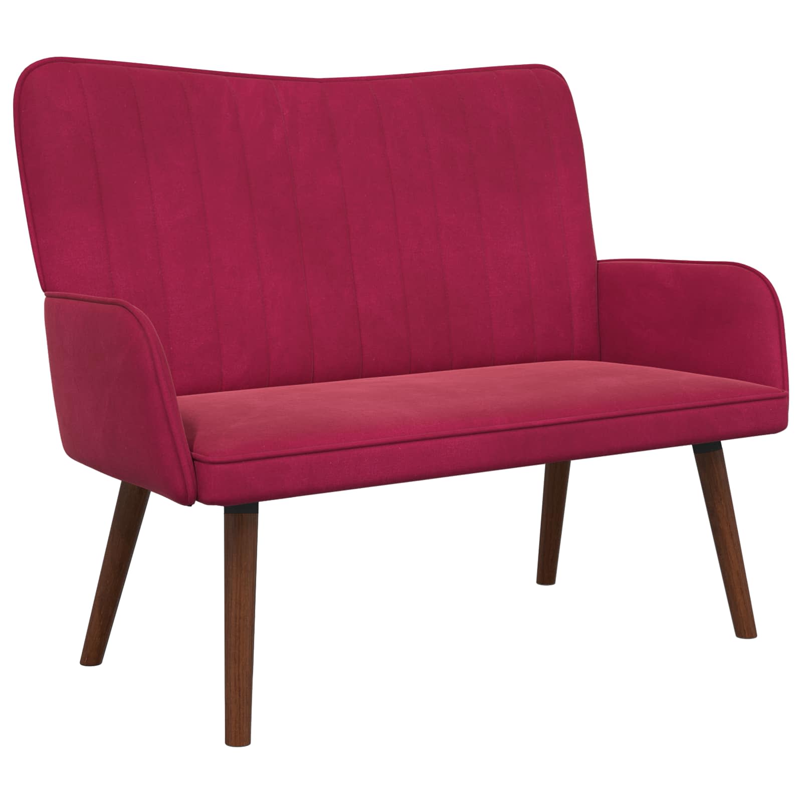 Sofa za dvije osobe Vinska crvena 115 x 61 x 87 cm Baršun