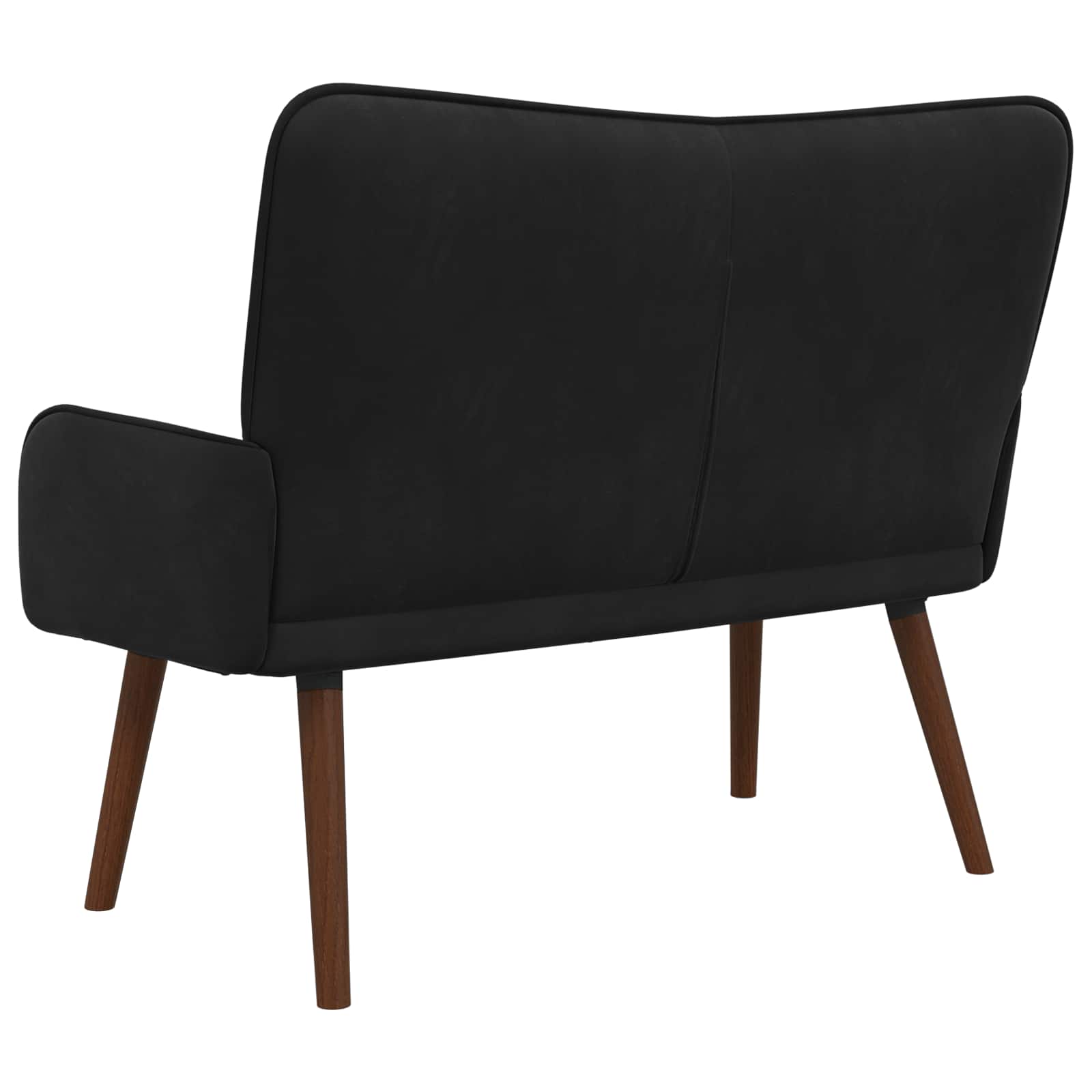 Sofa za dvije osobe Crna 115 x 61 x 87 cm Baršun