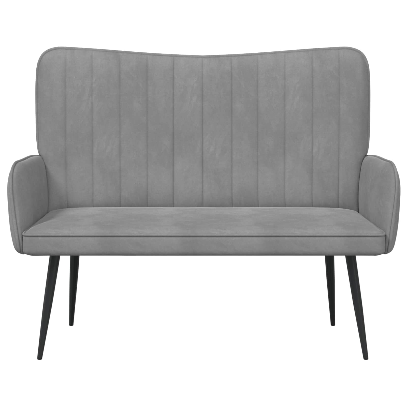 Sofa za dvije osobe Svjetlosiva 115 x 61 x 87 cm Baršun