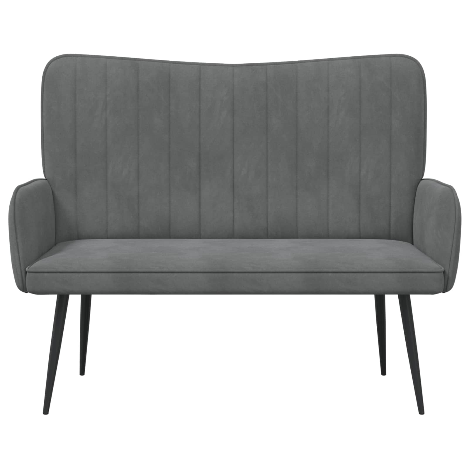Sofa za dvije osobe Tamnosiva 115 x 61 x 87 cm Baršun