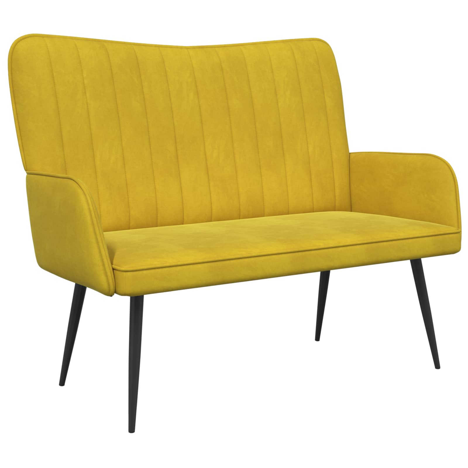 Sofa za dvije osobe Žuta 115 x 61 x 87 cm Baršun