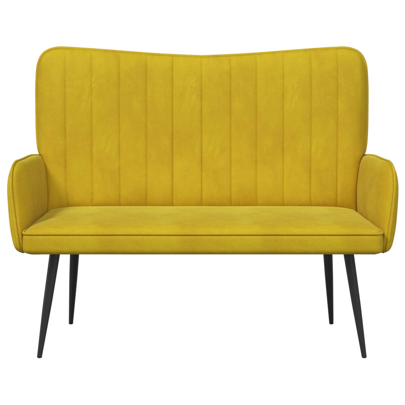 Sofa za dvije osobe Žuta 115 x 61 x 87 cm Baršun