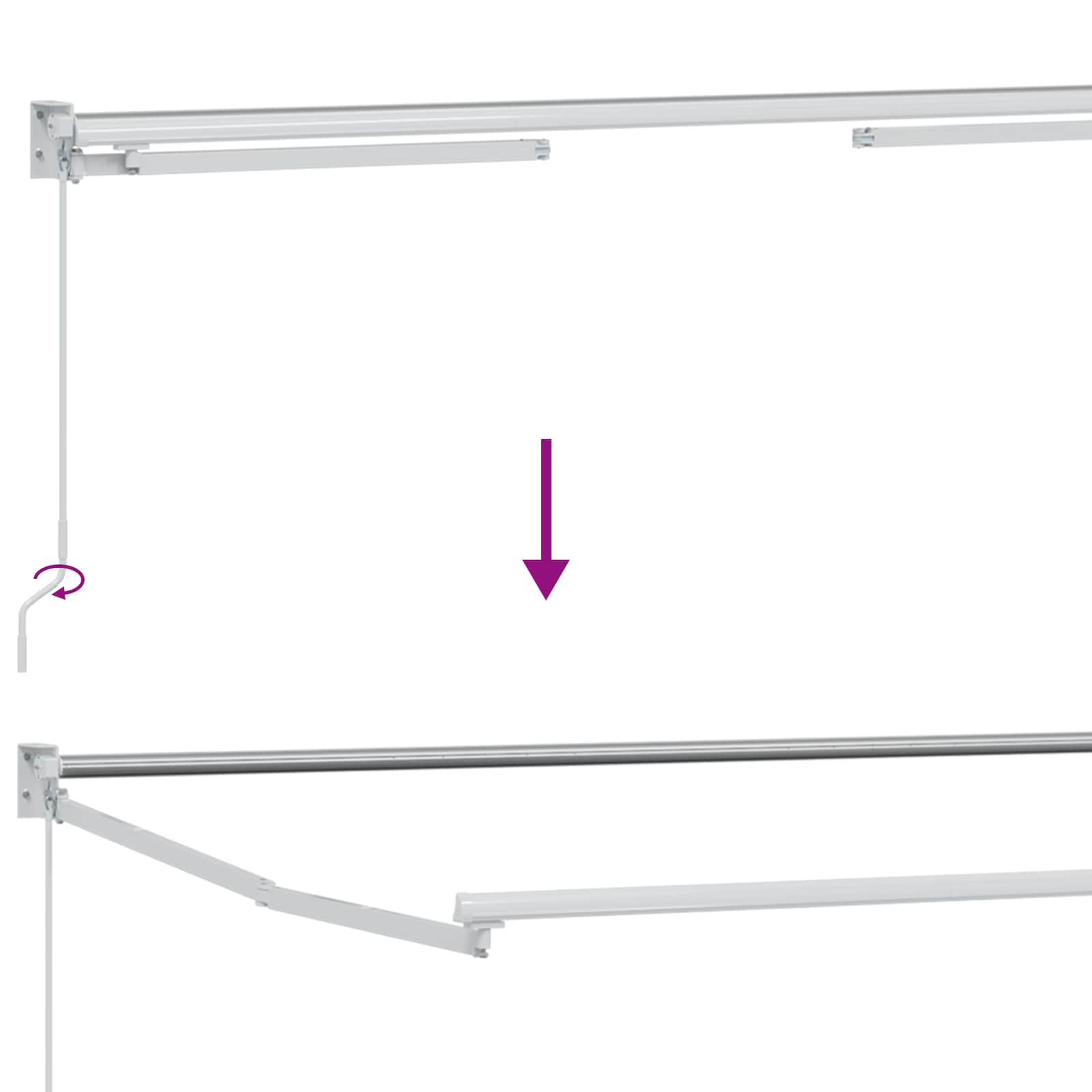 Ručna zlačivna tenda s LED diodama Šareni 3 x 2 m