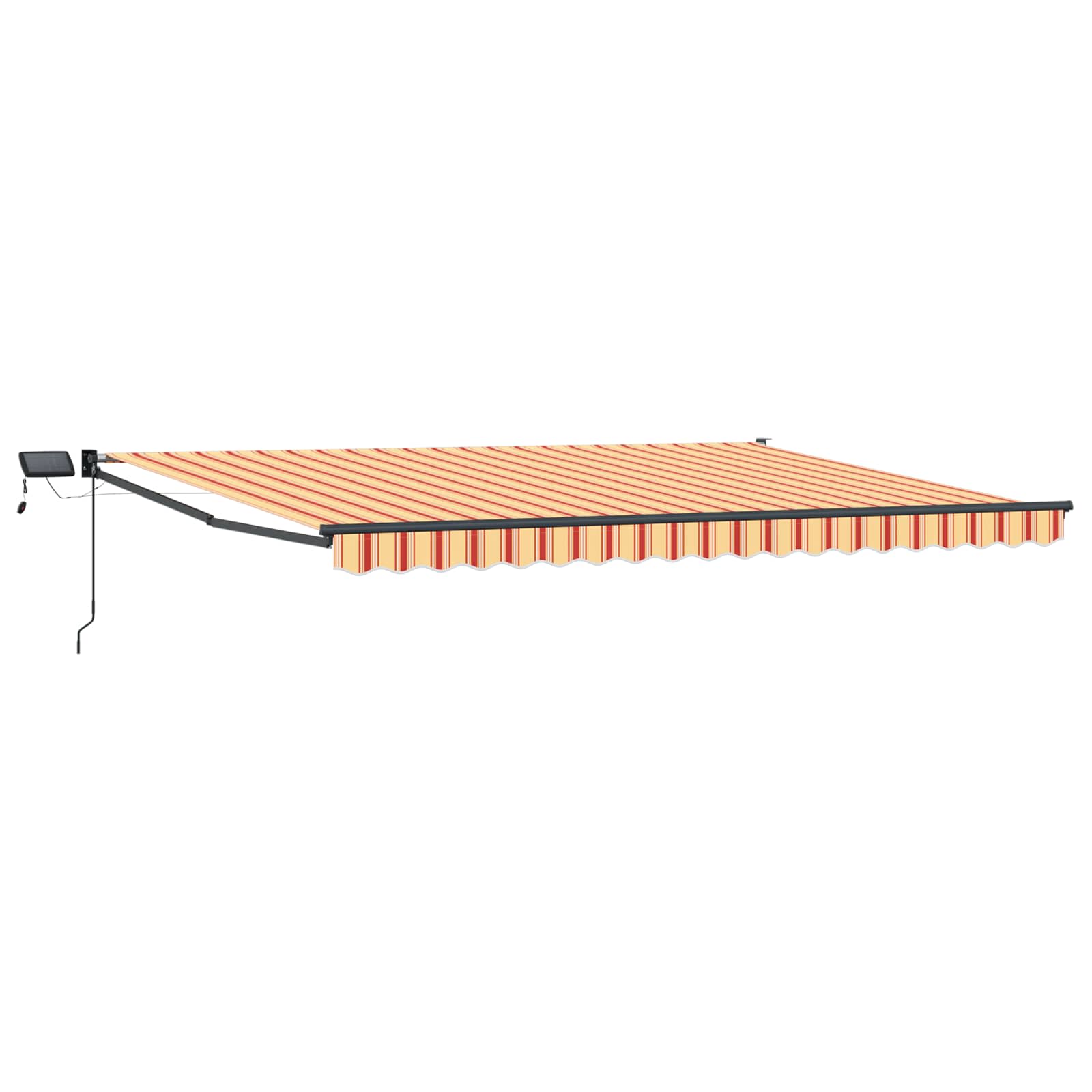 Ručna zlačivna tenda s LED diodama Šareni 4 × 3 m
