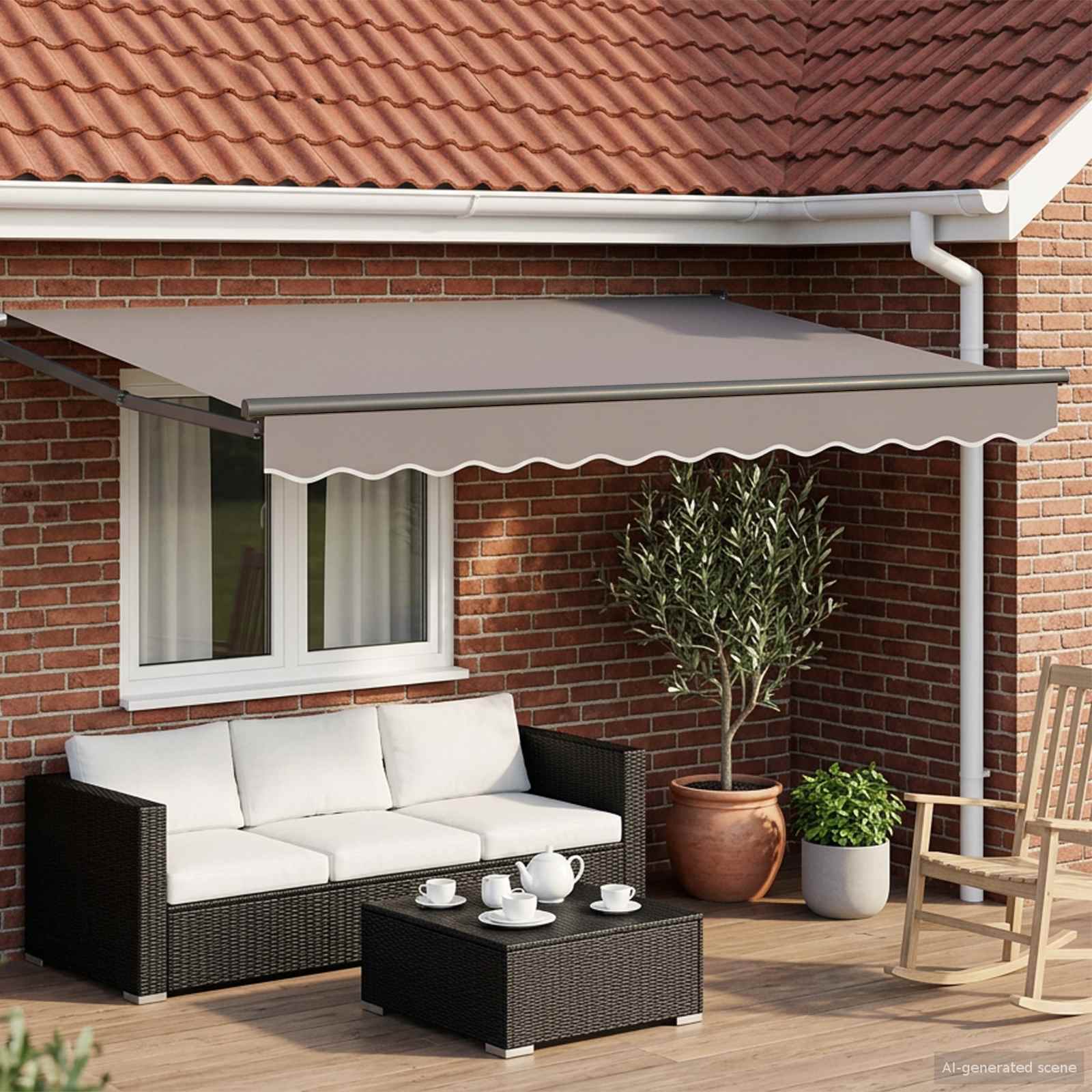 Električna retraktabilna tenda Svjetlosiva i antracit 3 x 2 m