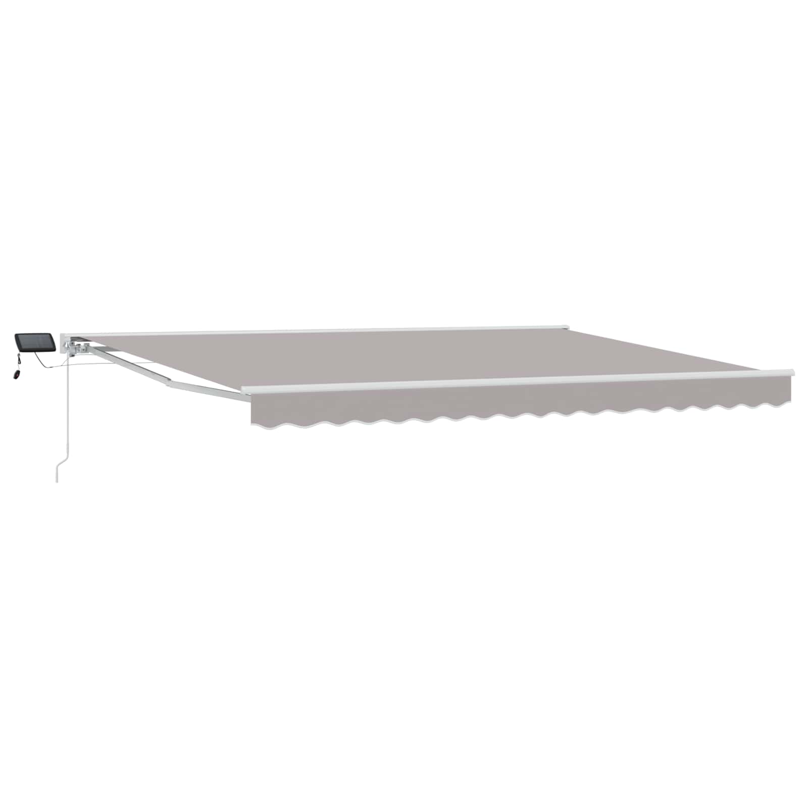 Ručni okvir tende s LED-ima Svijetlo siva i bijela. 4 x 2 m
