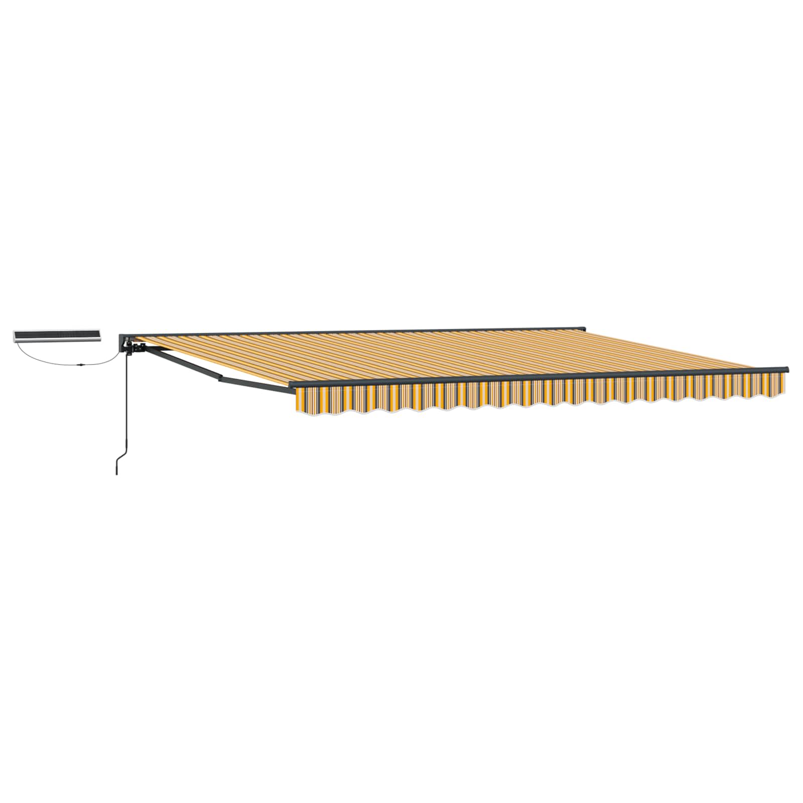 Električna retraktabilna tenda Žuta, Siva, Antracit 5 × 3,5 m