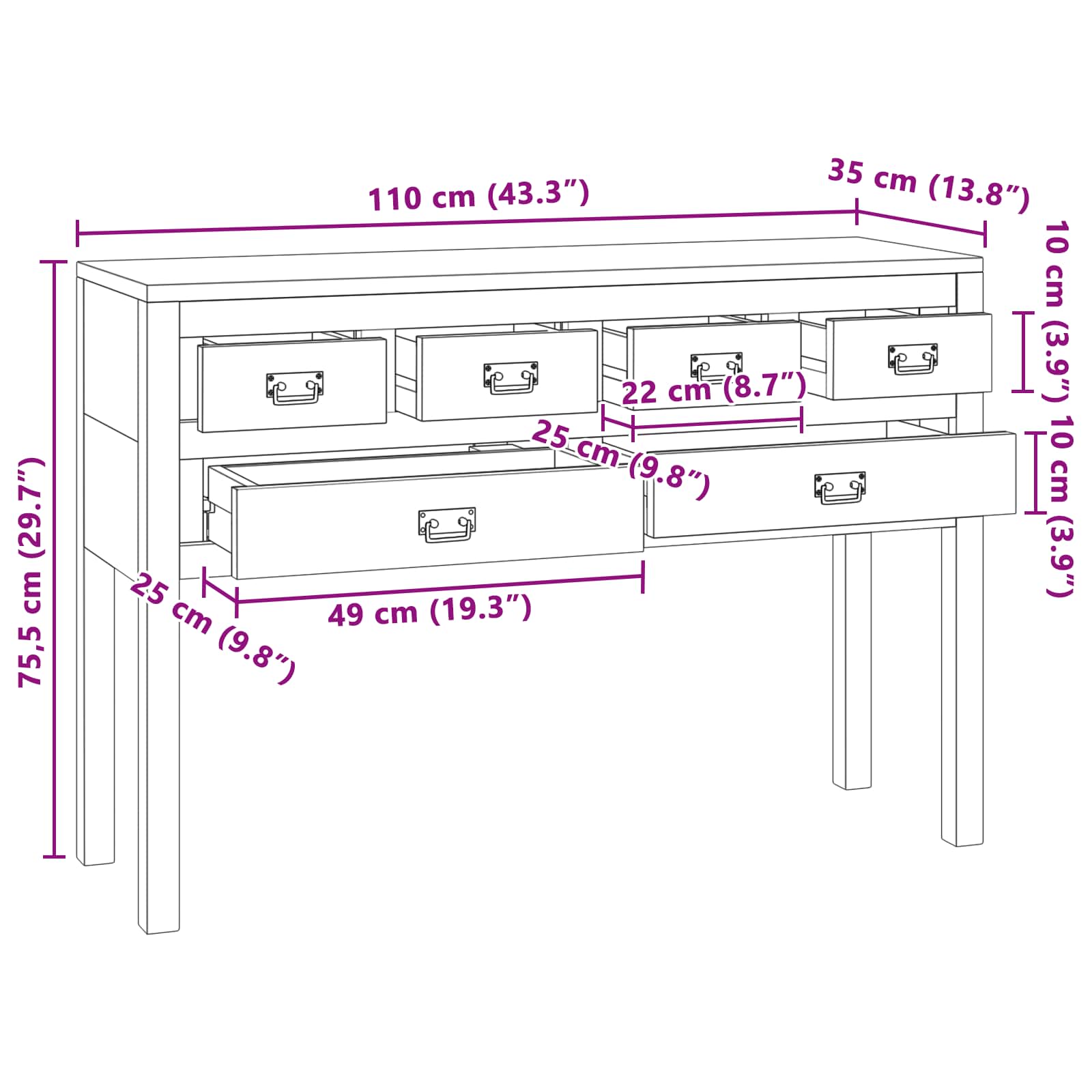 Kreveta Prirodna 110 x 35 x 75,5 cm Čvrsto teak drvo