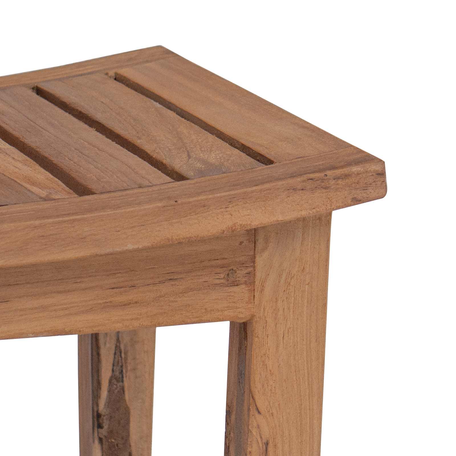 Stolić za kupatilo Prirodna 50 x 35 x 45 cm Čvrsto teak drvo