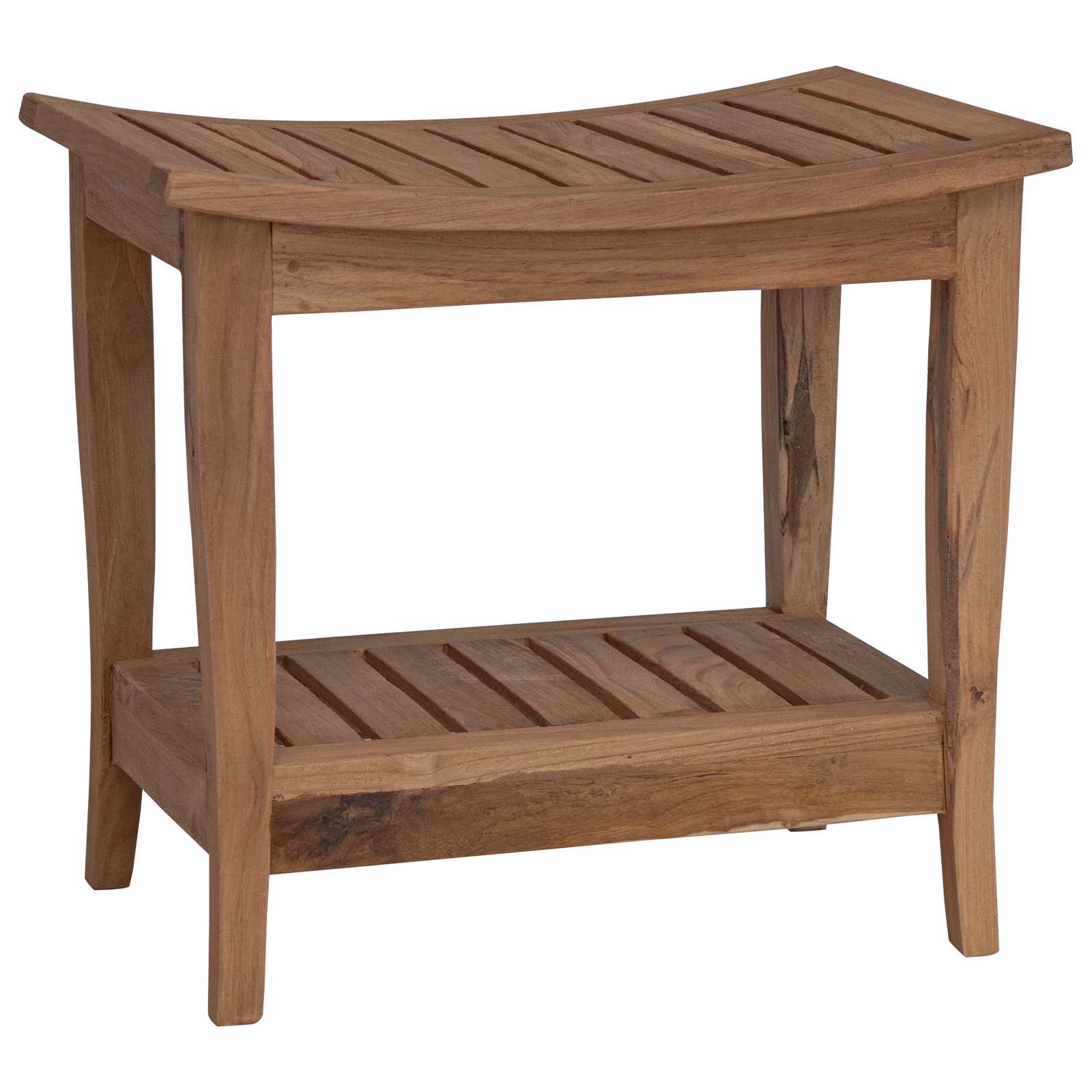 Stolić za kupatilo Prirodna 50 x 35 x 45 cm Čvrsto teak drvo