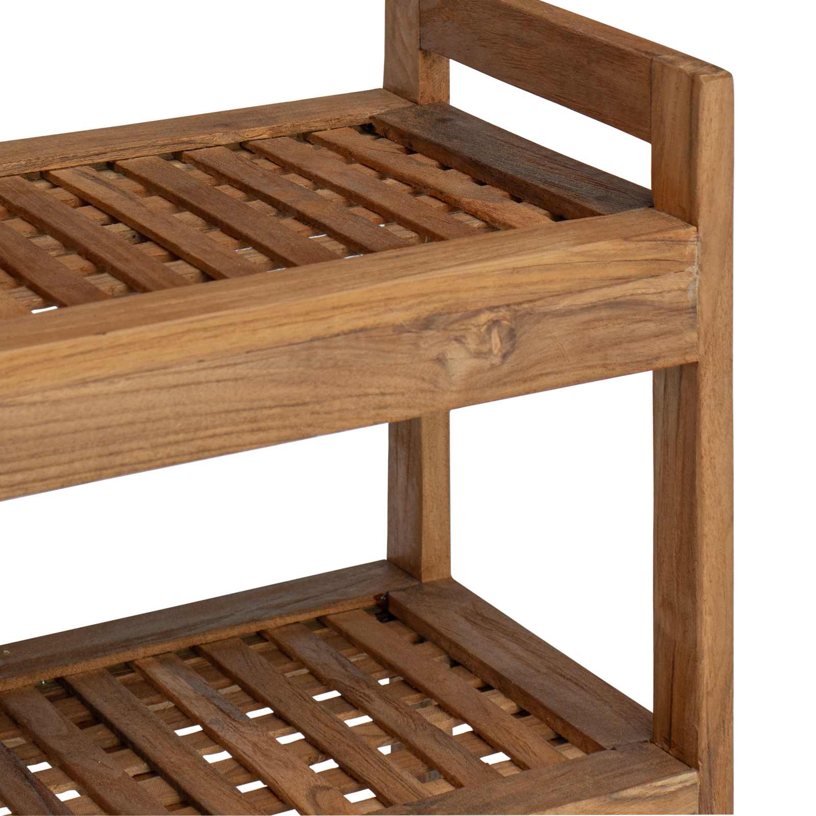 Polica za kupaonicu Prirodna 45 x 30 x 45 cm Čvrsto teak drvo